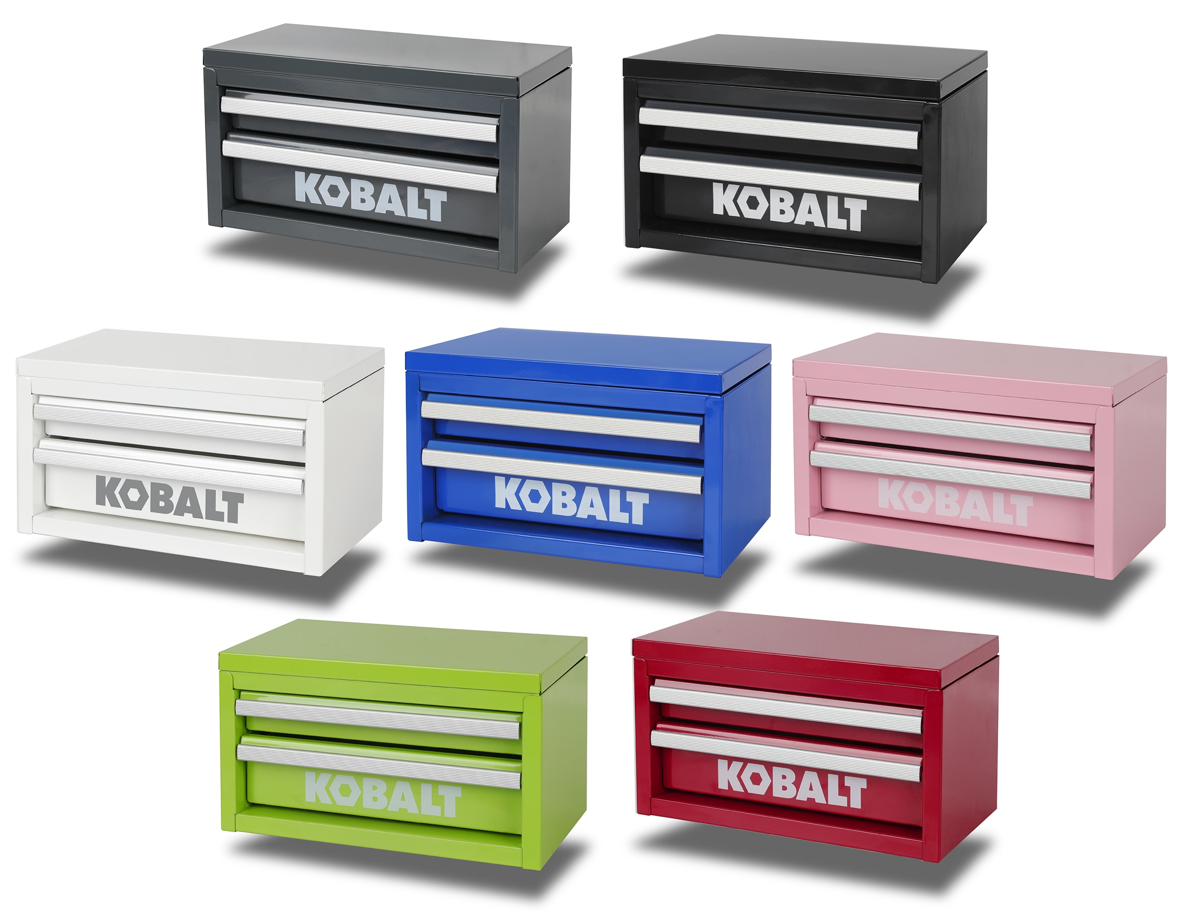 Kobalt Mini 10.83-in 2-Drawer Blue Steel Tool Box in the Portable