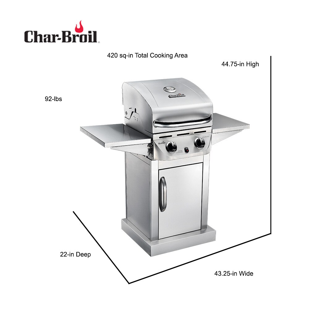 Char Broil Stainless 2 Burner Liquid Propane Gas Grill at Lowes