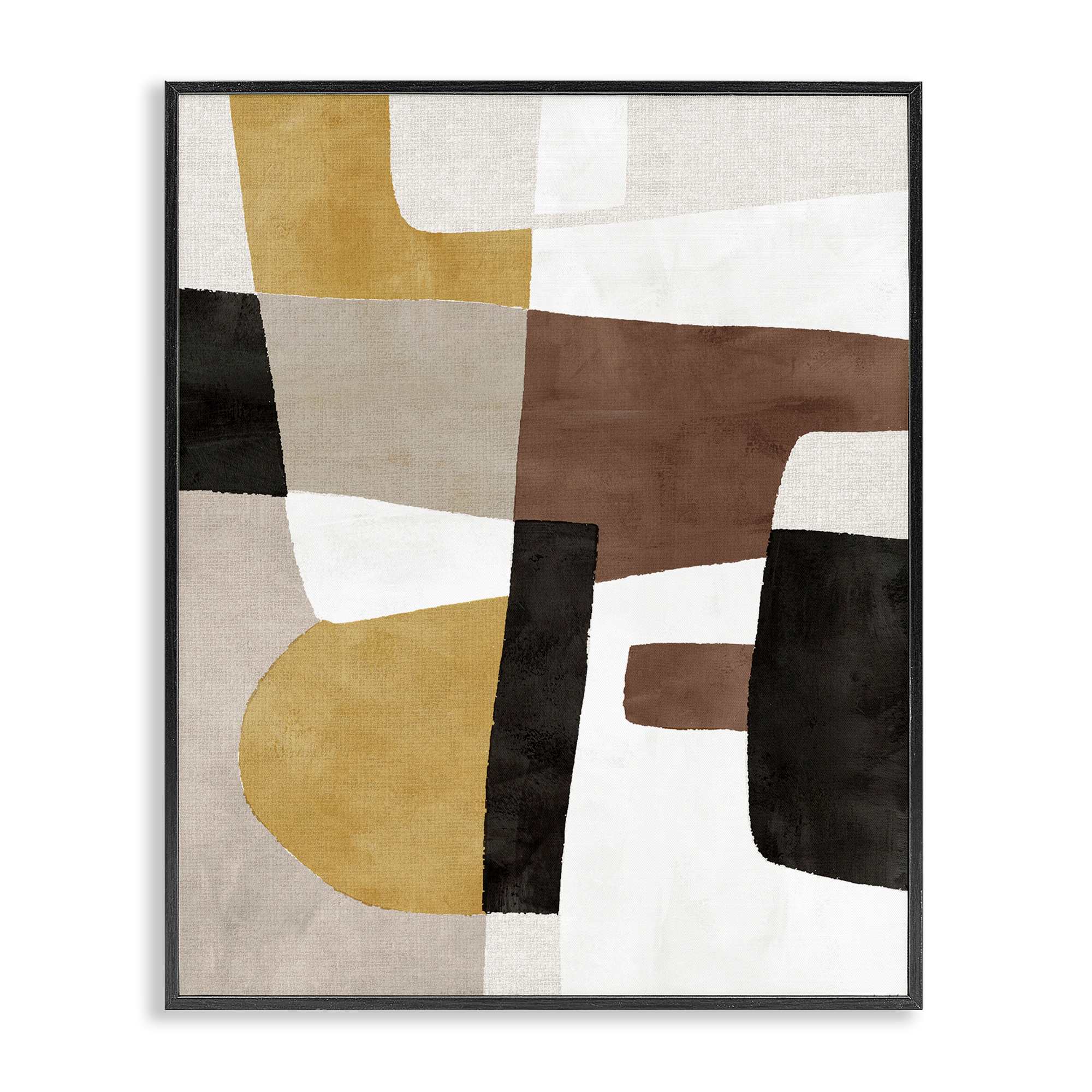 Stupell Industries BT-588-FR-16X20 Abstract Shapes in Earth Tones Black Framed Giclee Art By Amber Sterling 16 x 20