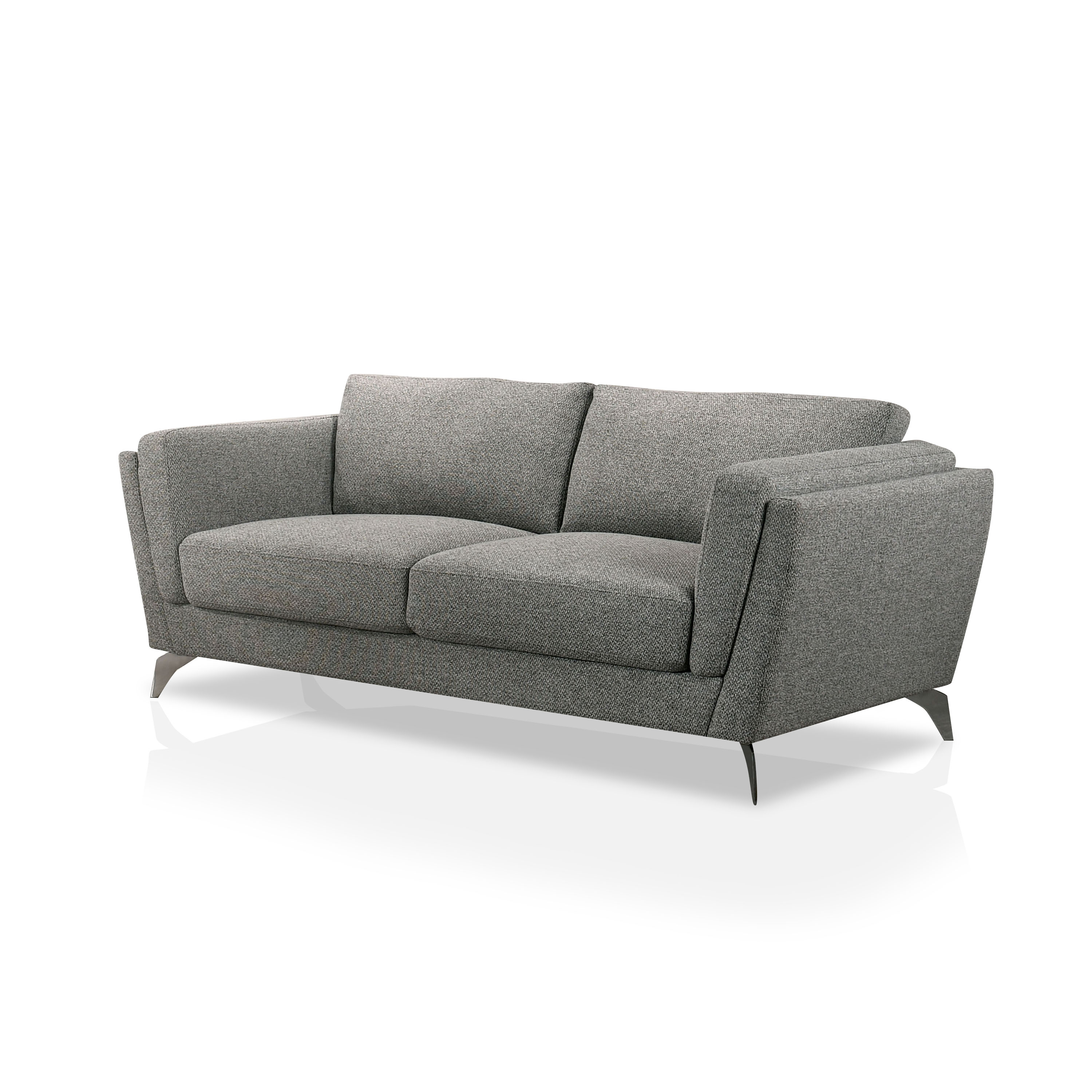 3 Seat Sofa with Removable Cushions and 2 Pillows, Teddy Fabric Upholstered Couch-ModernLuxe