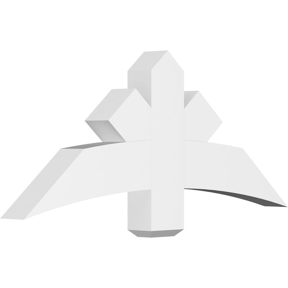 Ekena Millwork GBP048X20X0406ALB00 Alberta White PVC Gable bracket