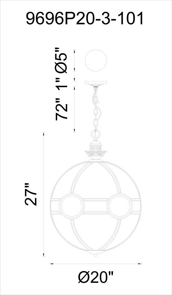 CWI Lighting 9696P20-3-101 Pendant-Lights - View #2