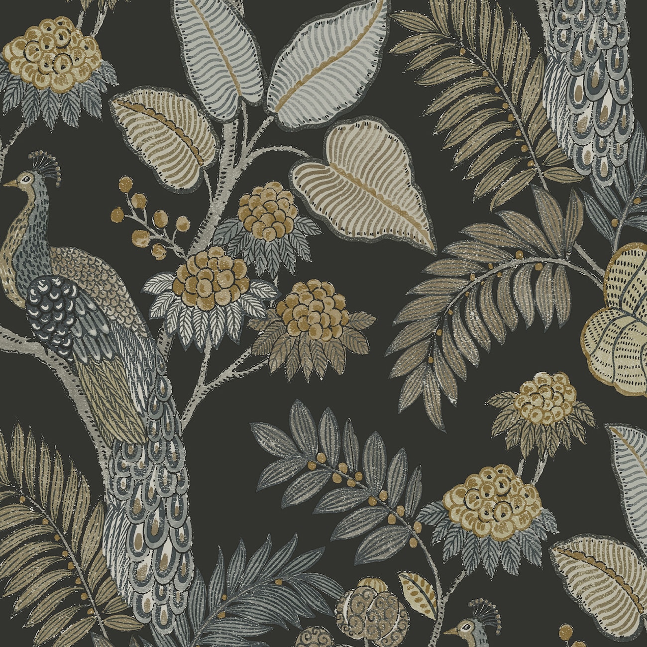 A-Street Prints CLJ x A-Street Prints 56.4-sq ft Black Non-woven Birds Unpasted Wallpaper