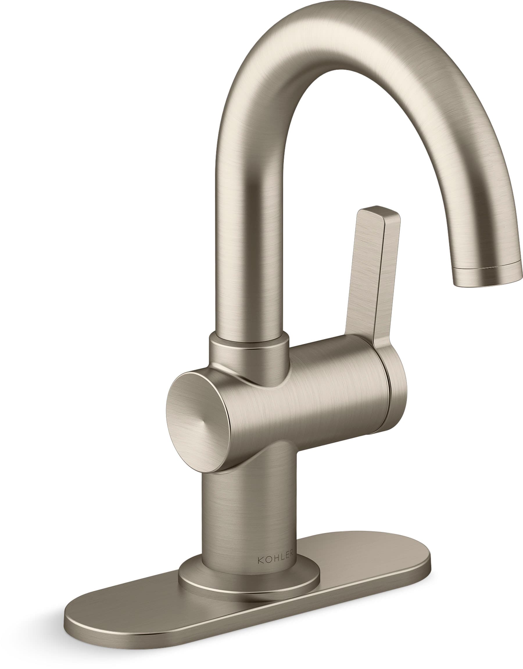 Kohler Premise Vibrant Brushed Nickel Single Hole 1 Handle Watersense Bathroom Sink Faucet With 6608