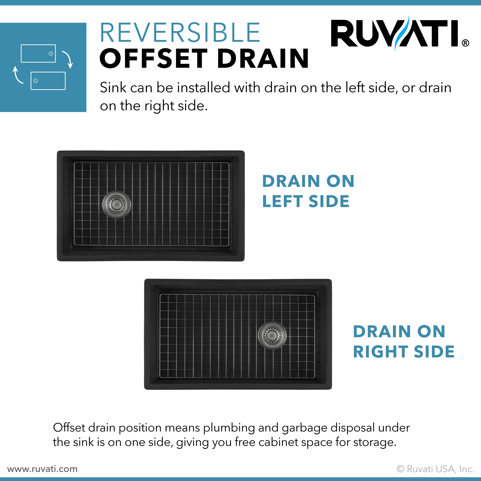 Ruvati RVL4018MBK Kitchen-Sinks - View #10