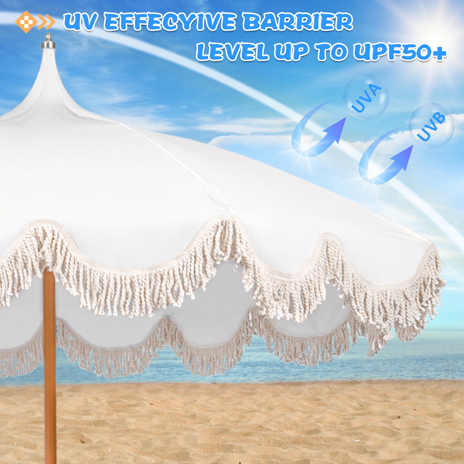 GARSING 6.5FT-PAGODA-WHITE Umbrellas-2 - View #7
