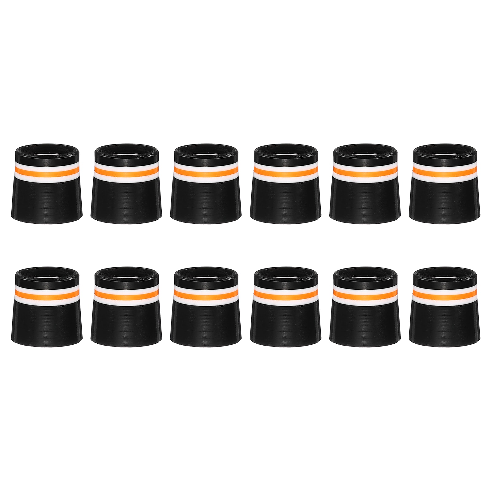Unique Bargains 12pcs Golf Ferrules 12.7mm Taper Tip Shaft Golf Iron Ferrules Durable CAP Shaft Tip Protector Replacement and Orange and 0.37Inch-Fitting for Club Repair and Maintenance