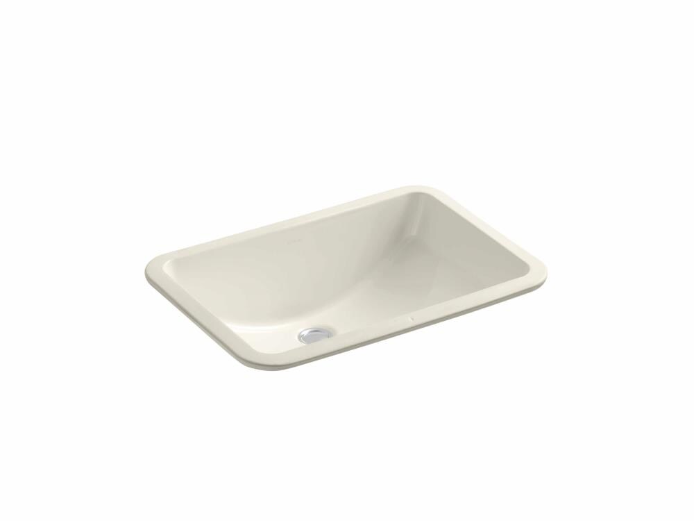 KOHLER Ladena Almond Undermount Rectangular Bathroom Sink (20.875in x