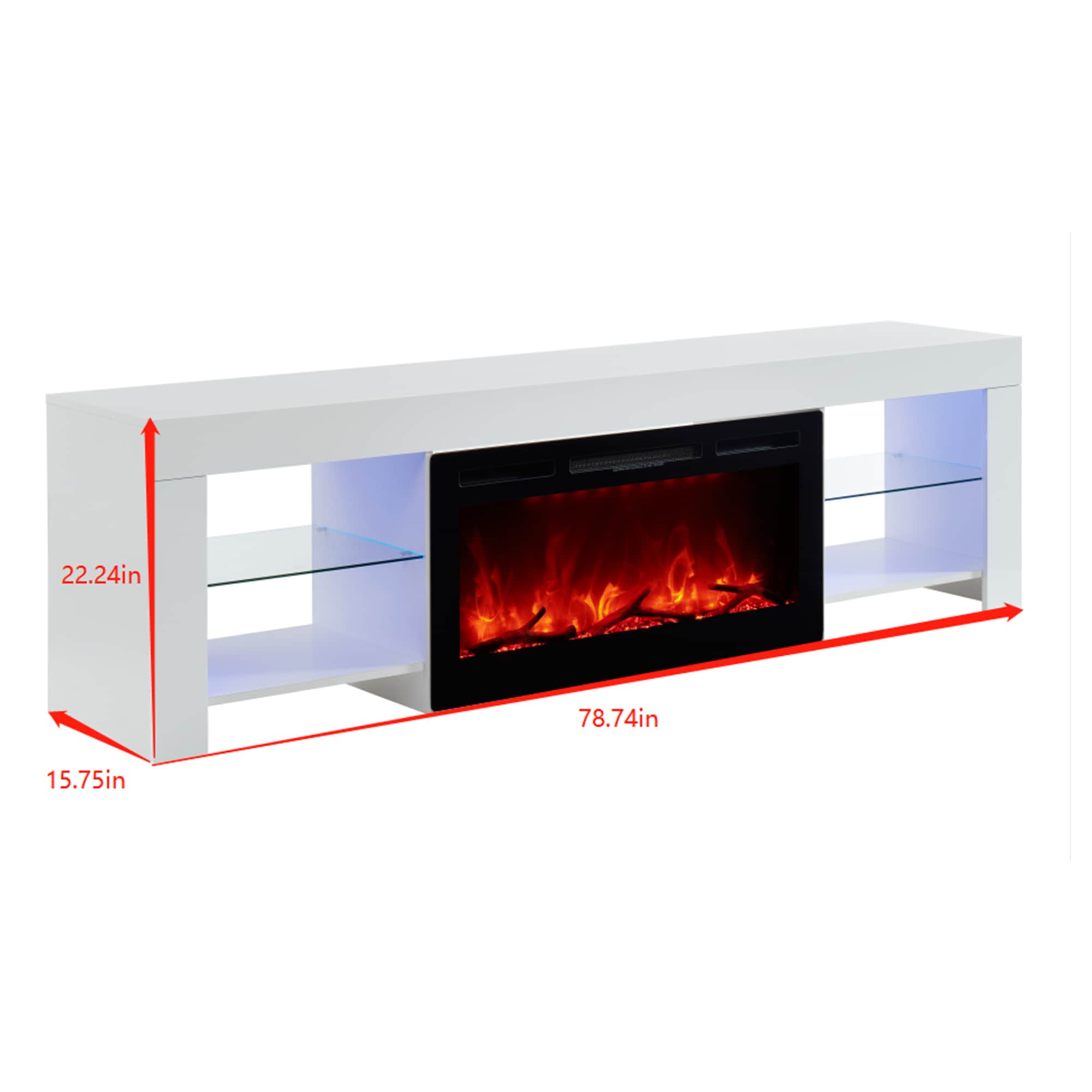 Clihome WMTVS021-WHI-RFP36 Electric-Fireplaces - View #7