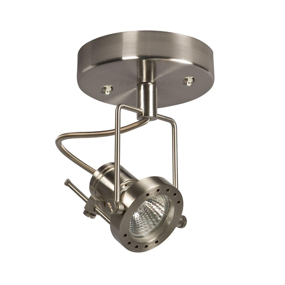 Galaxy Lighting 70327-1C BN 1 -Light 4.375-in Brushed Nickel Semi Flush Mount Light