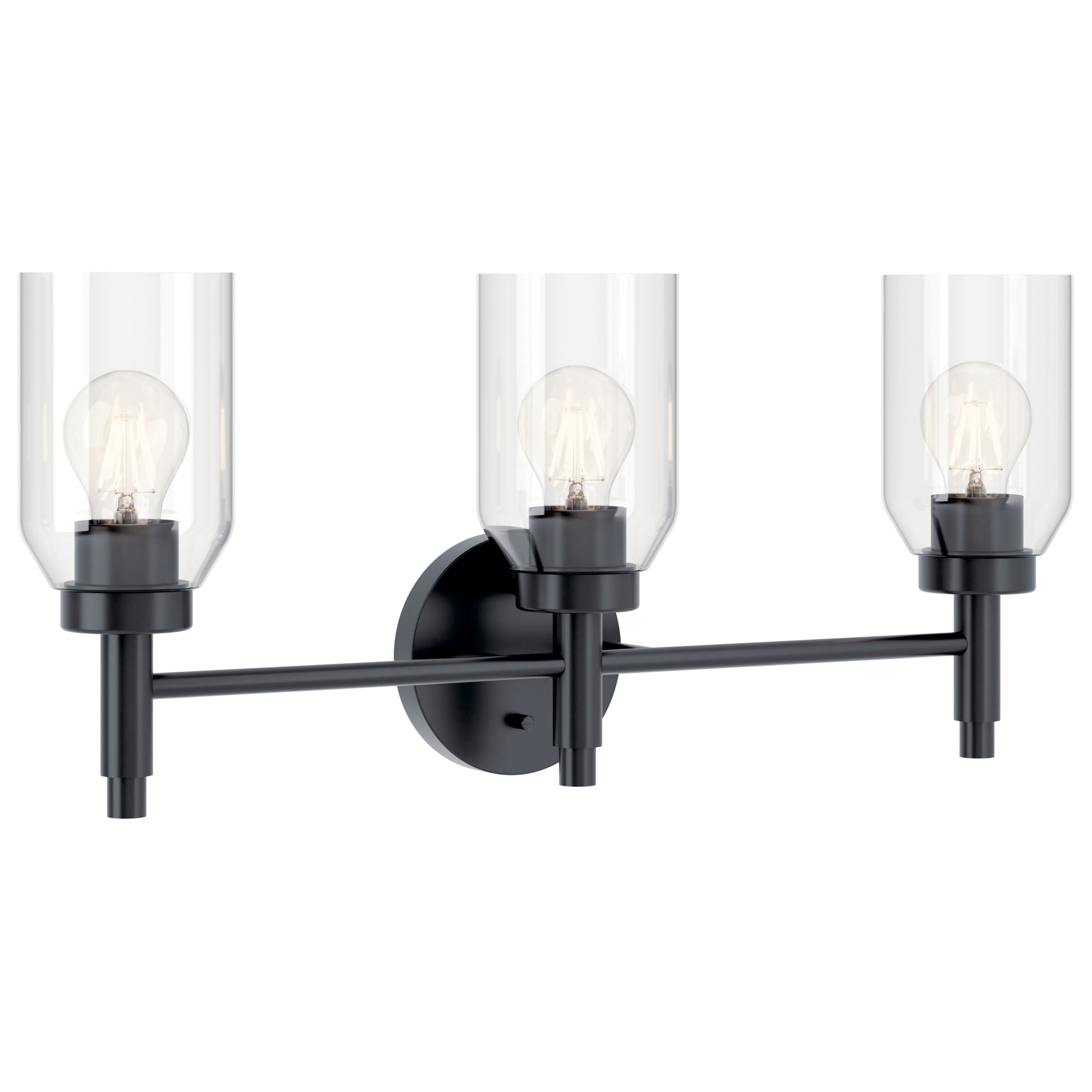 Kichler 55185BK Madden 24-in 3 -Light Black Modern/contemporary Vanity light