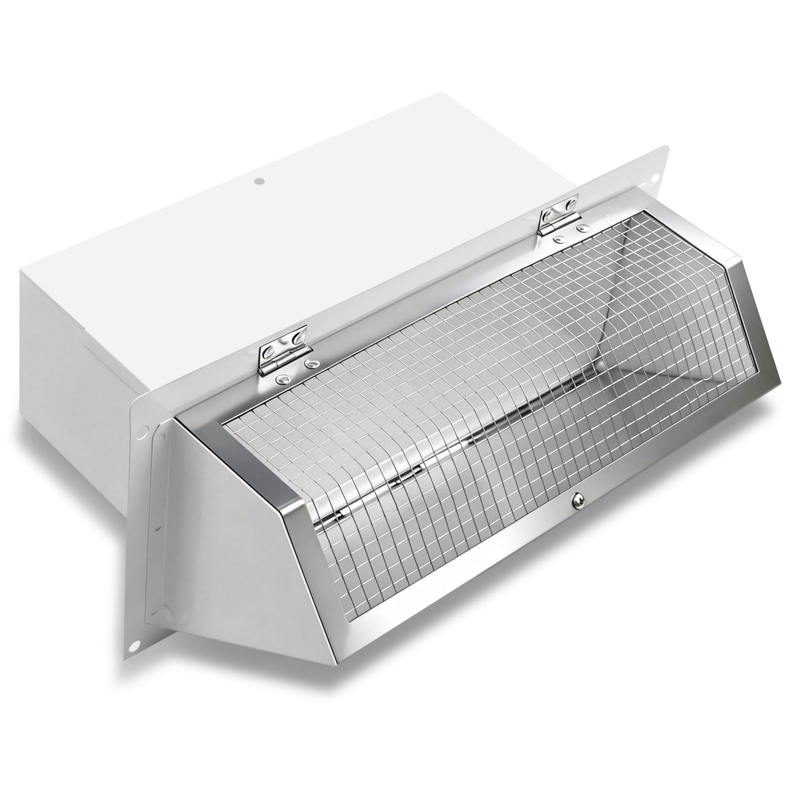 Ahfiwaso  Wall Vent Cap for Microwave Range Exhaust Bath Ventilation Fan Commercial Range Hood Fits Three and One Quarter by Ten Inch Duct White