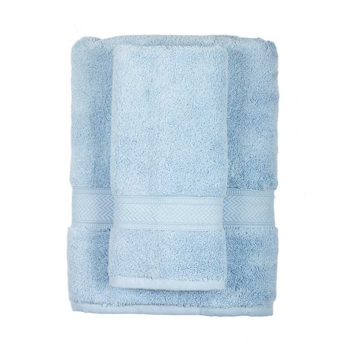 at Home Set of 3 Mixed Nile Blue Flat Terry Kitchen Towels