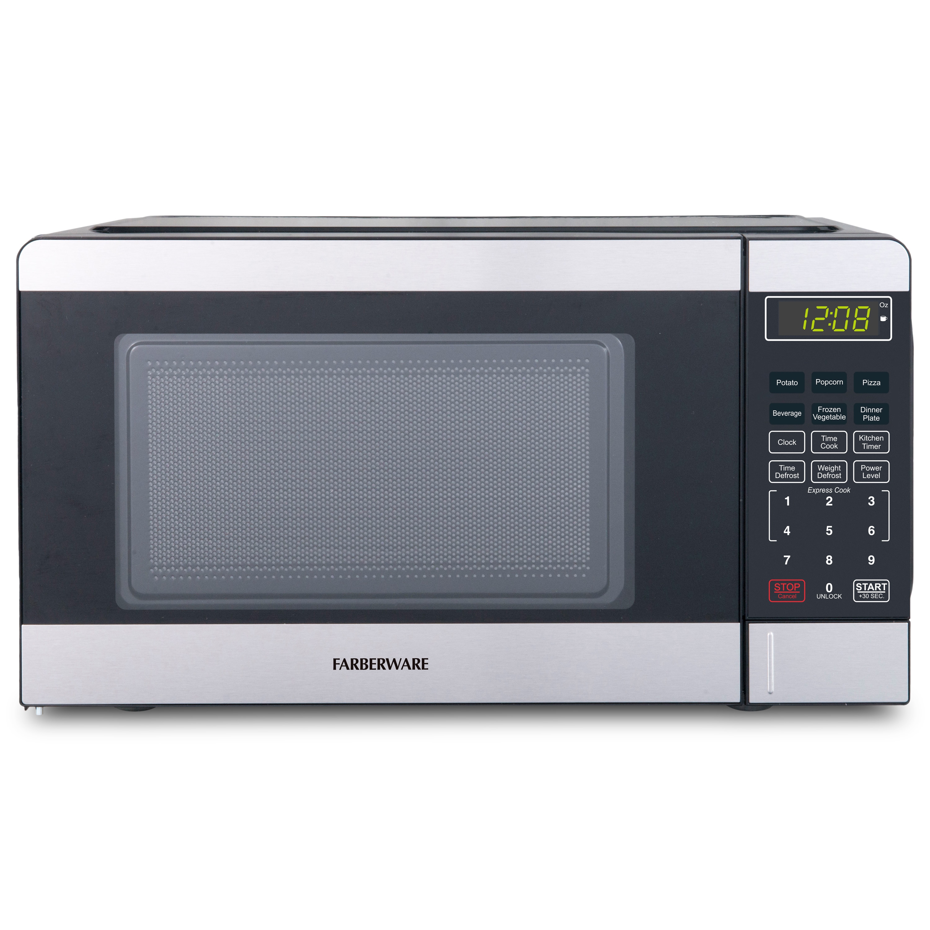 FARBERWARE 0.7-cu ft 700 -Watt Countertop Microwave ( Stainless Steel )