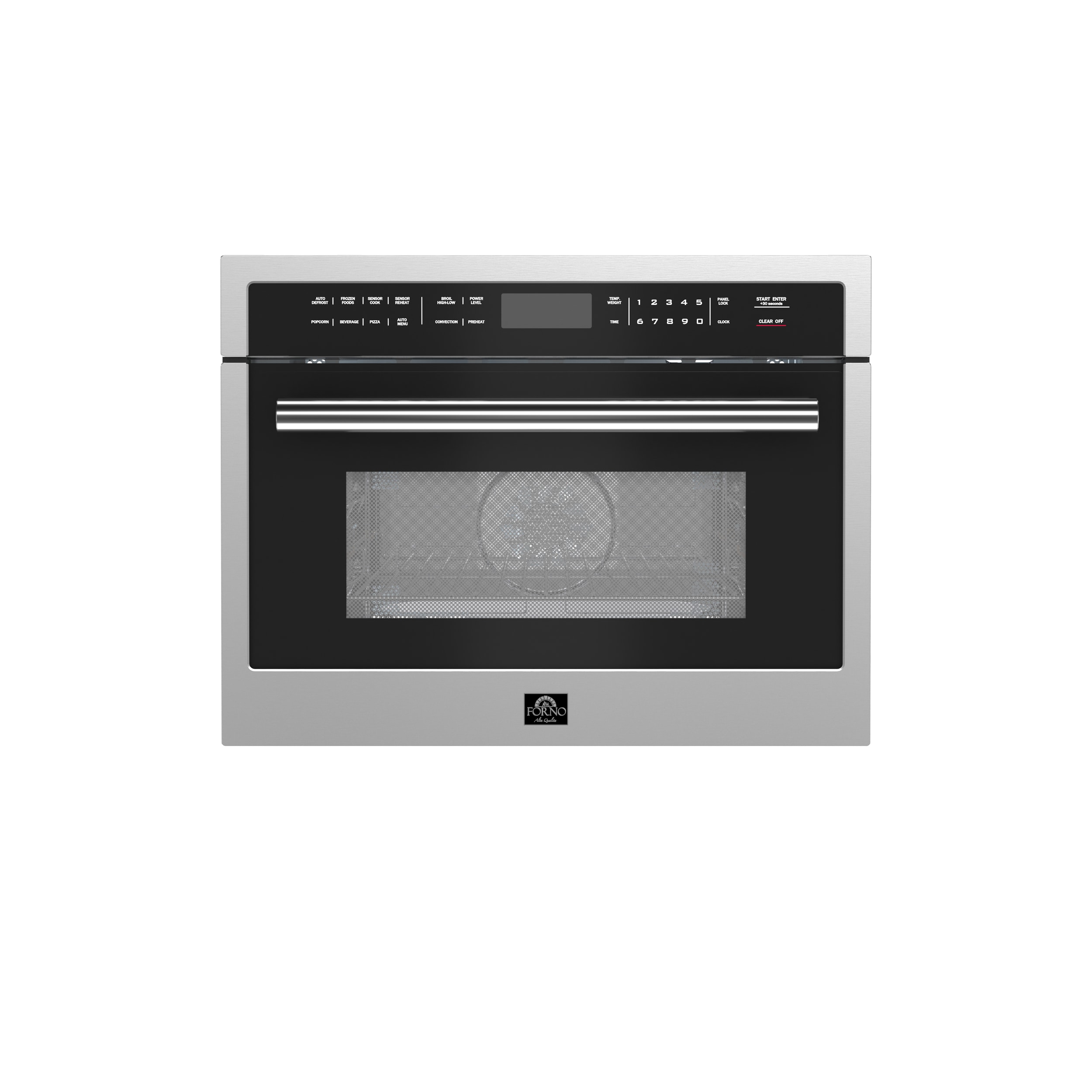 FORNO FMWDR3093-24 Oliena 1.6-cu ft 1000 -Watt 23.4-in Built-In Microwave with Sensor Cooking Controls ( Stainless Steel )