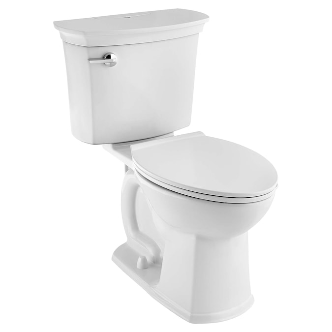 American Standard Acticlean White Elongated Chair Height 2 Piece Watersense Toilet 12 In Rough Size Ada Compliant The Toilets Department At Com - How To Remove A Toilet Seat American Standard