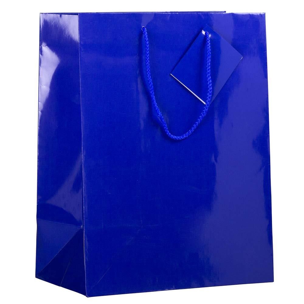 JAM PAPER Royal Blue Glossy Gift Wrapping Paper Roll - 2 packs of 25 Sq. Ft.