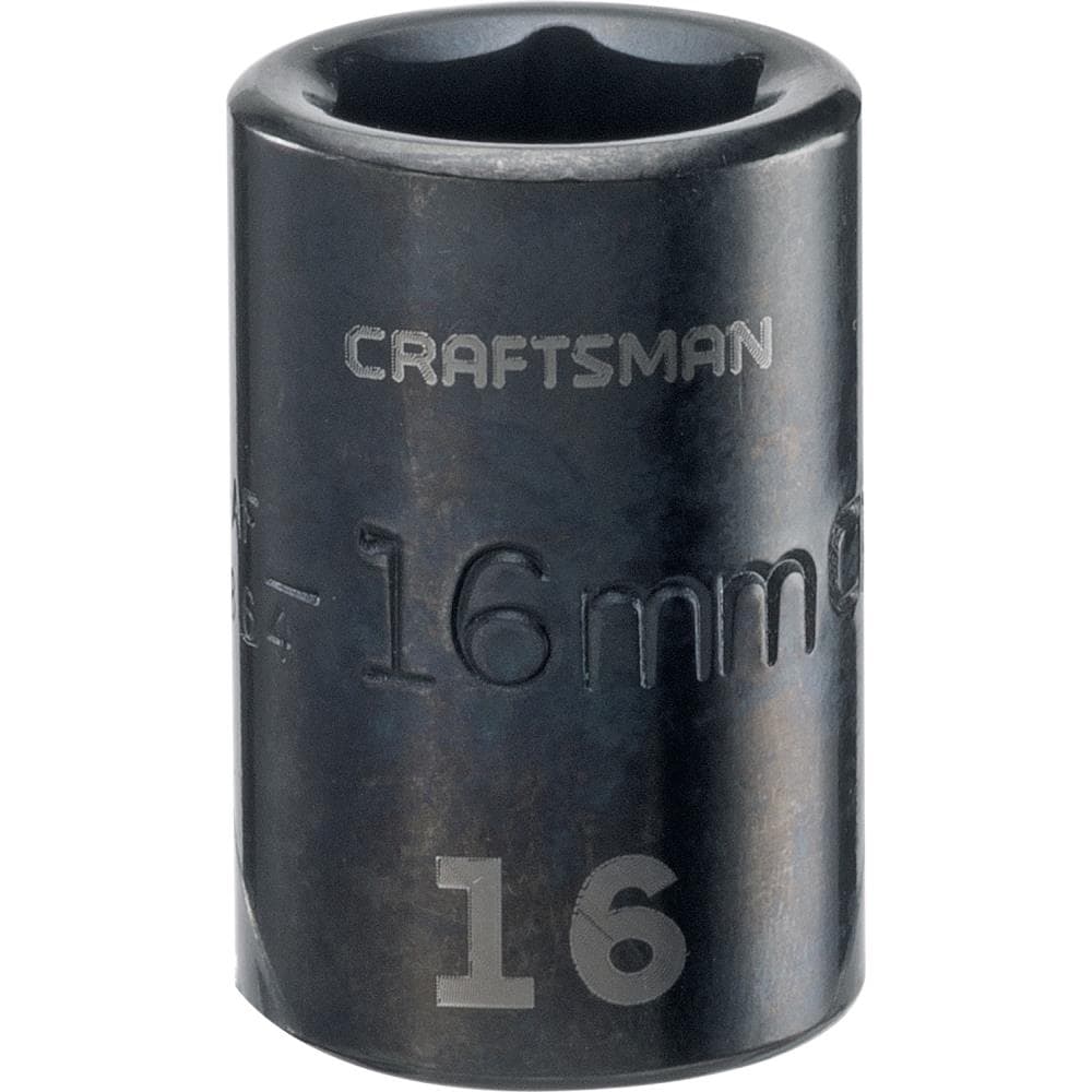Craftsman 16 mm x 1/2 in drive Metric 6 Point Deep Socket 44632 