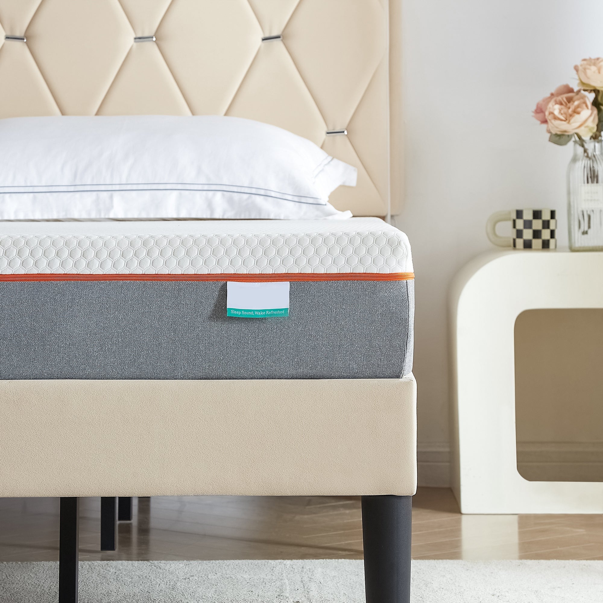 Vecelo LOE-M08-TXL01-WHT Mattresses-Boxsprings - View #2