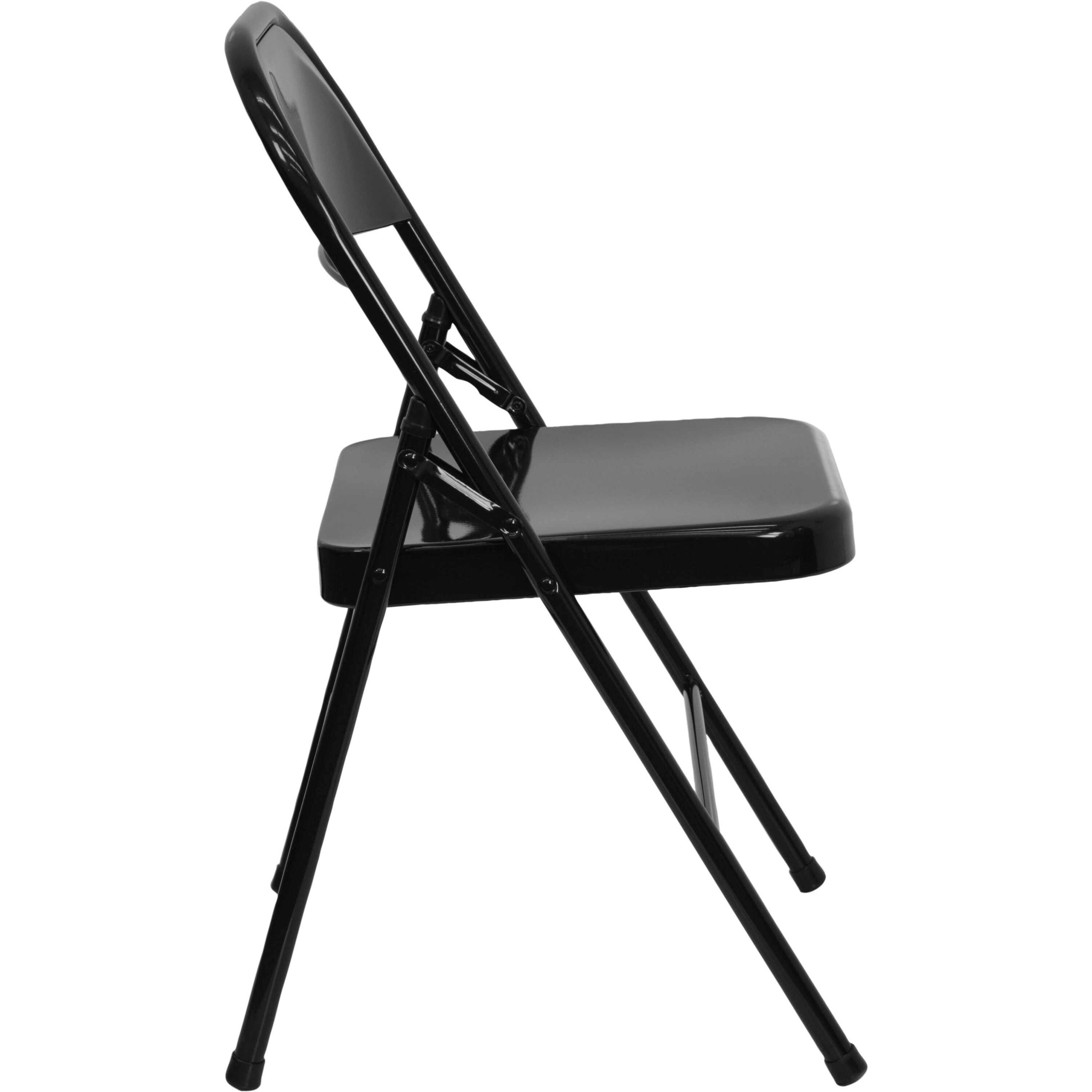 Flash Furniture Black Standard Folding Chair with Solid Seat (Outdoor ...