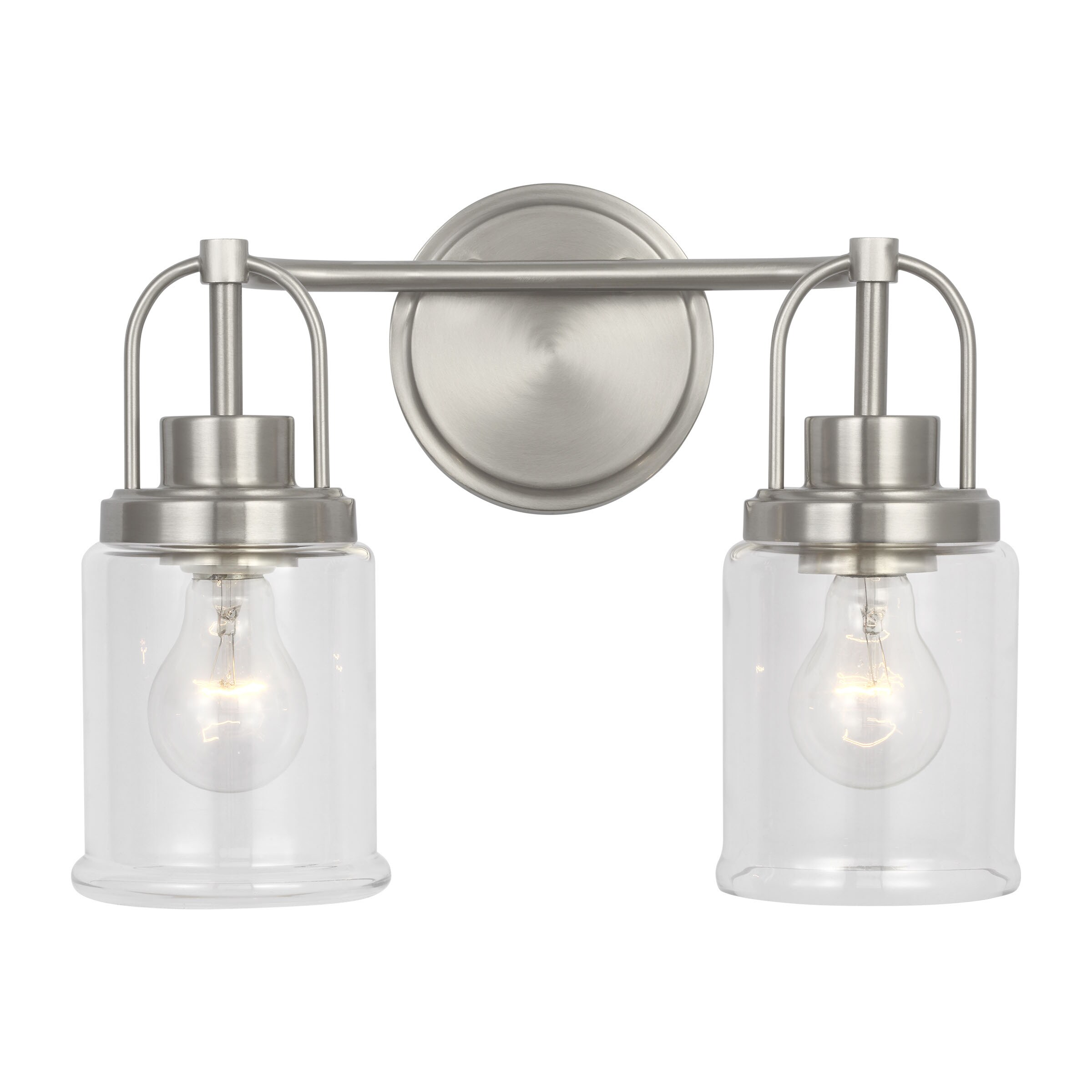 Generation Lighting GLV1072BS Anders 14-in 2 -Light Brushed Nickel Transitional Vanity light