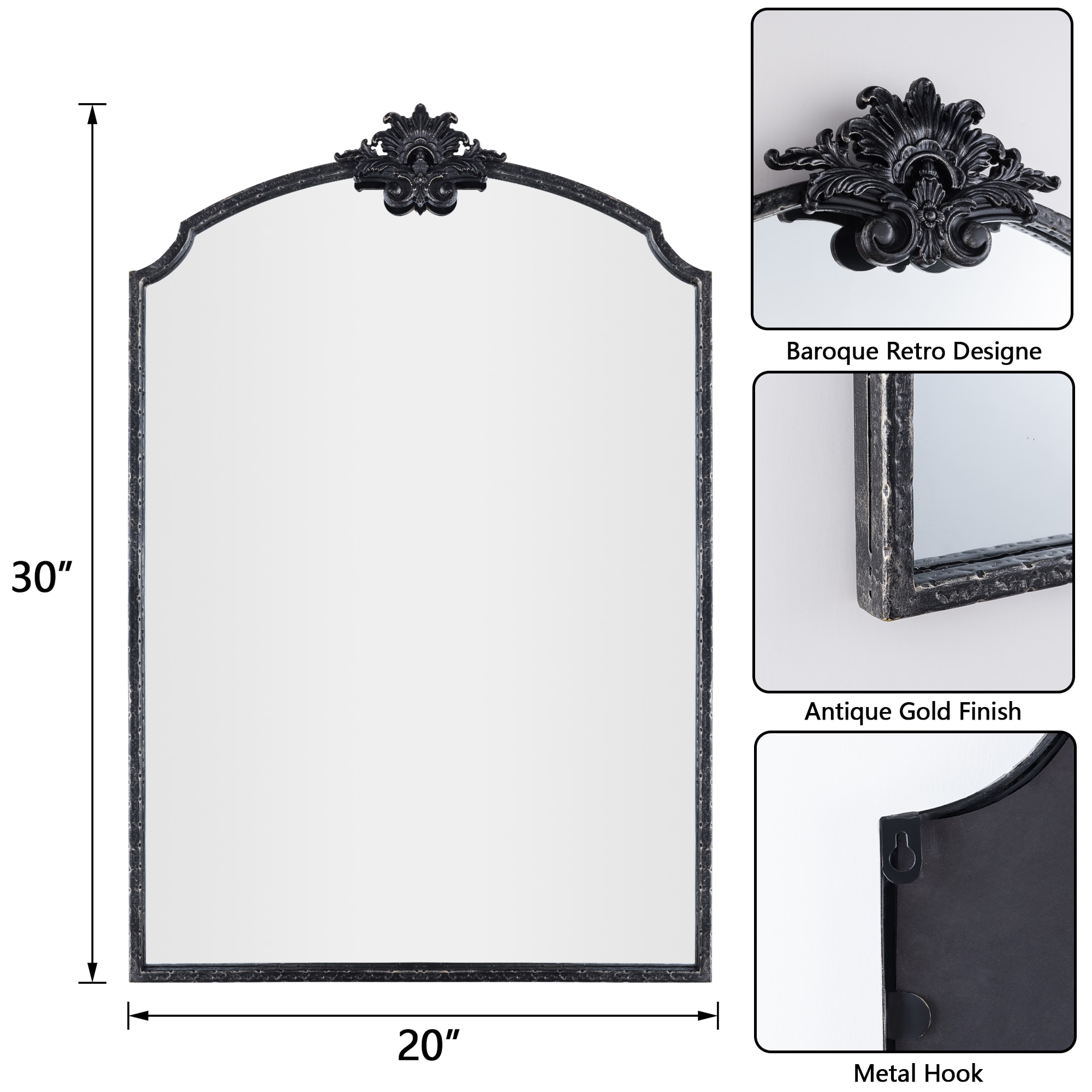 Maxax 31002-BK Decor-Mirrors - View #5
