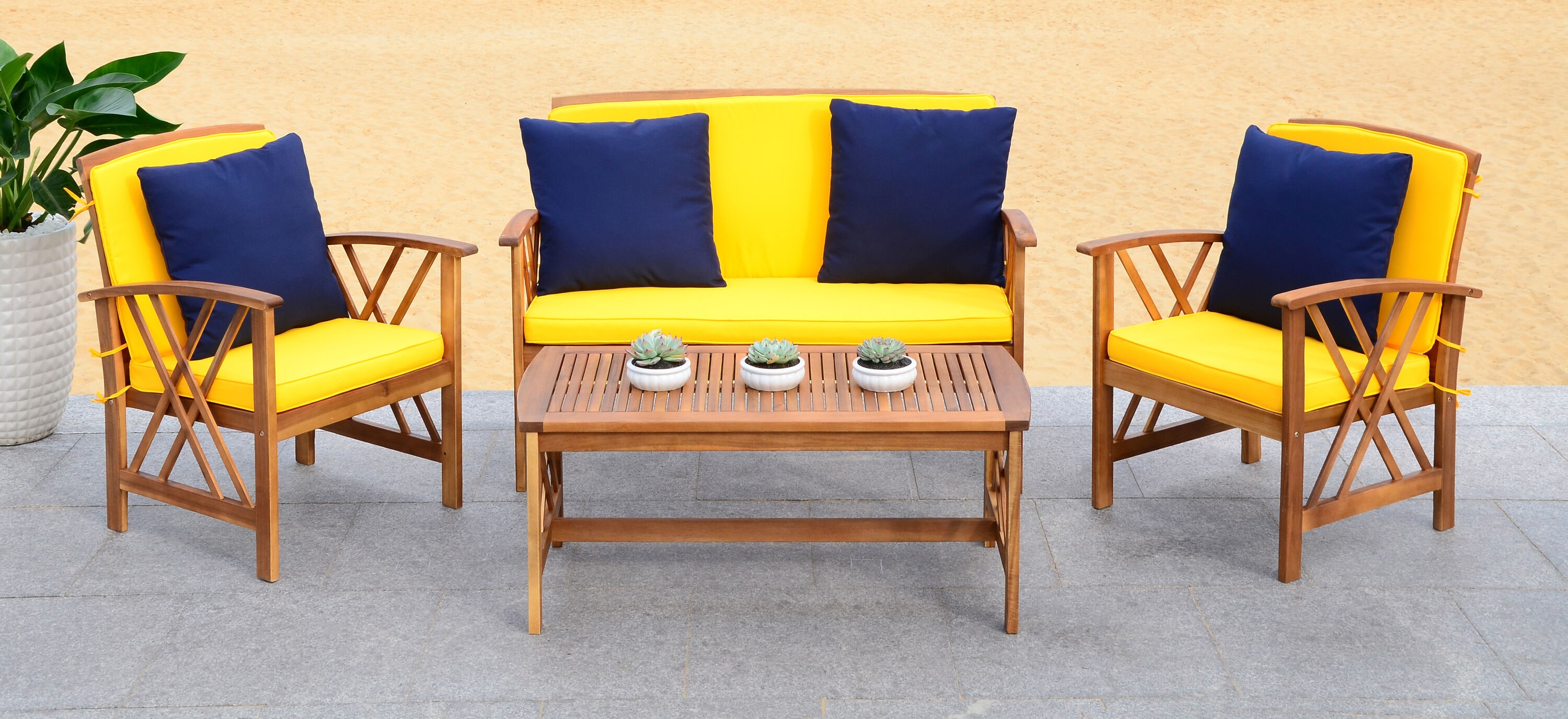 Safavieh PAT7008D Patio-Conversation-Sets - View #6