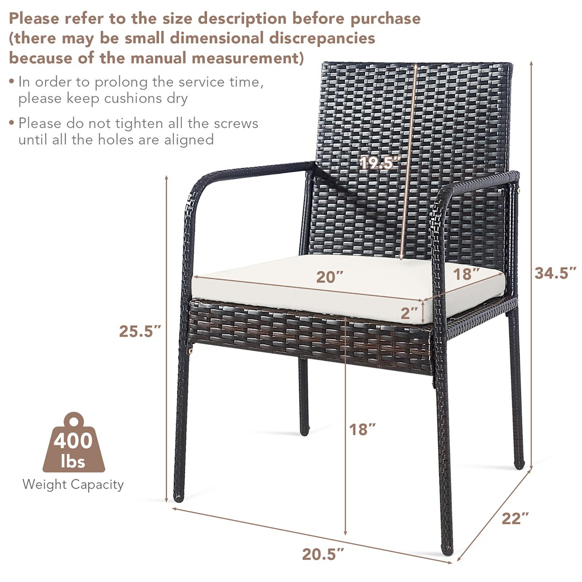 Costway HW69382 Patio-Chairs - View #4