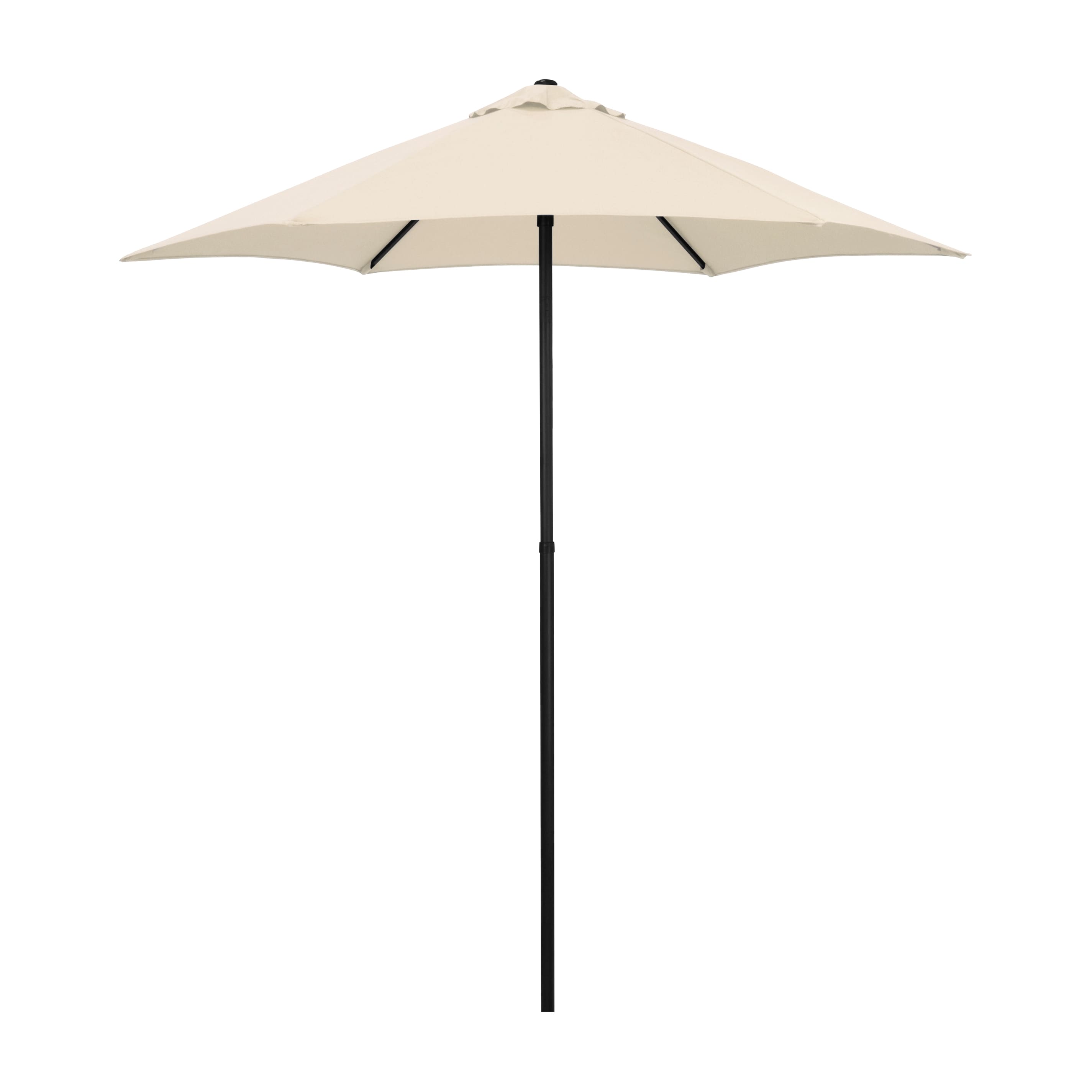Astella 7.5-Feet Steel Beige Push-button Tilt Market Patio Umbrella #194061671610