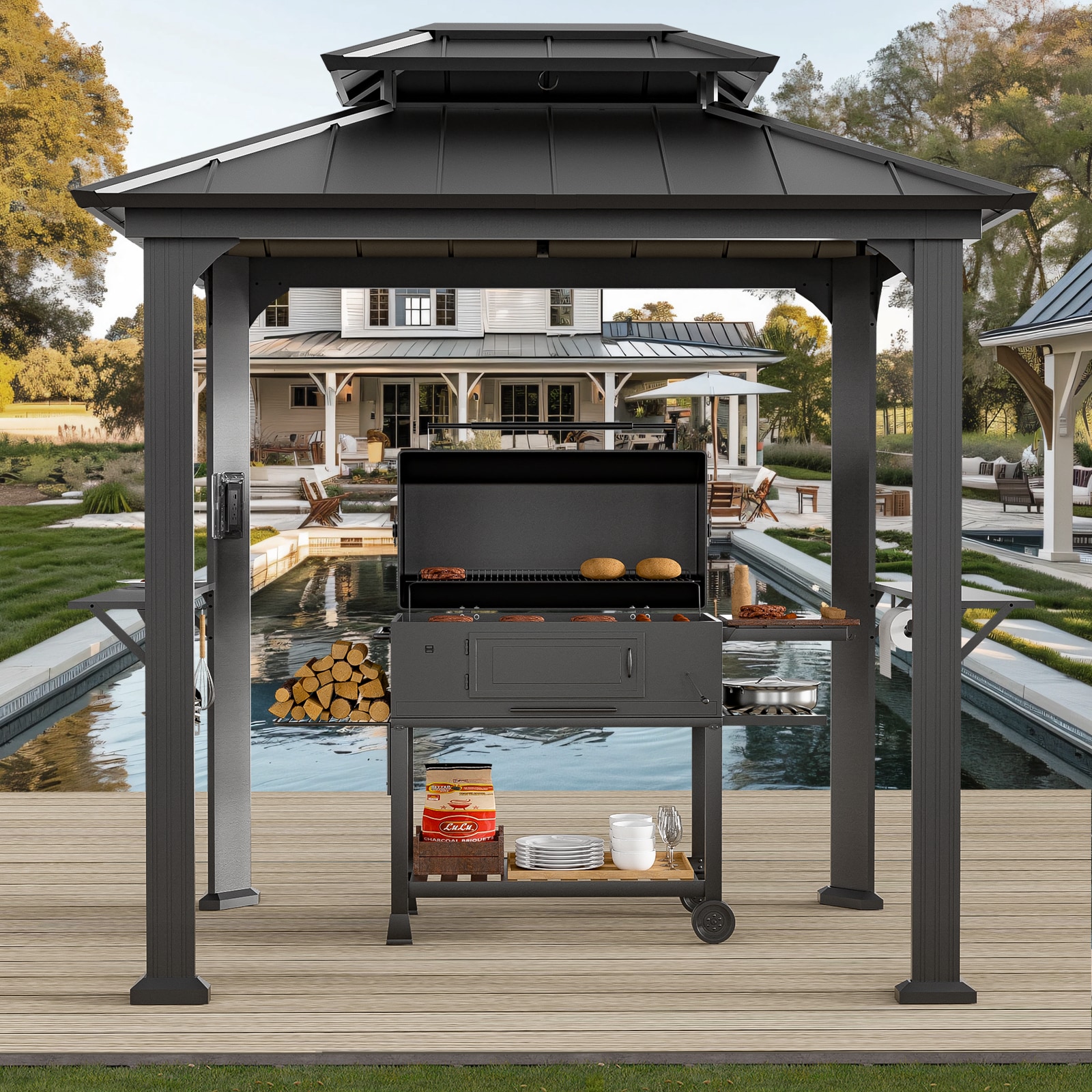 ELEVATE OUTDOORS IG10600004-N Wood-Resin-Gazebos - View #5
