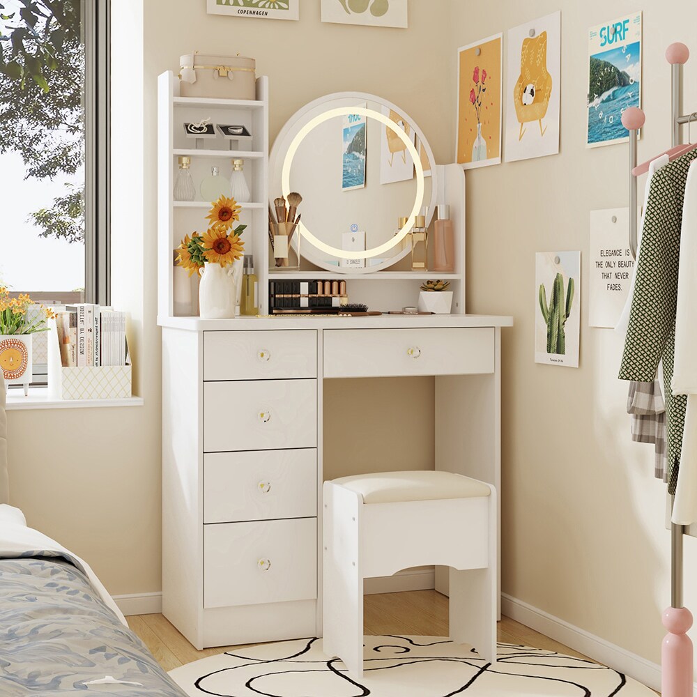 Homsee V-WFKF210095-03 Bedroom-Vanities - View #2