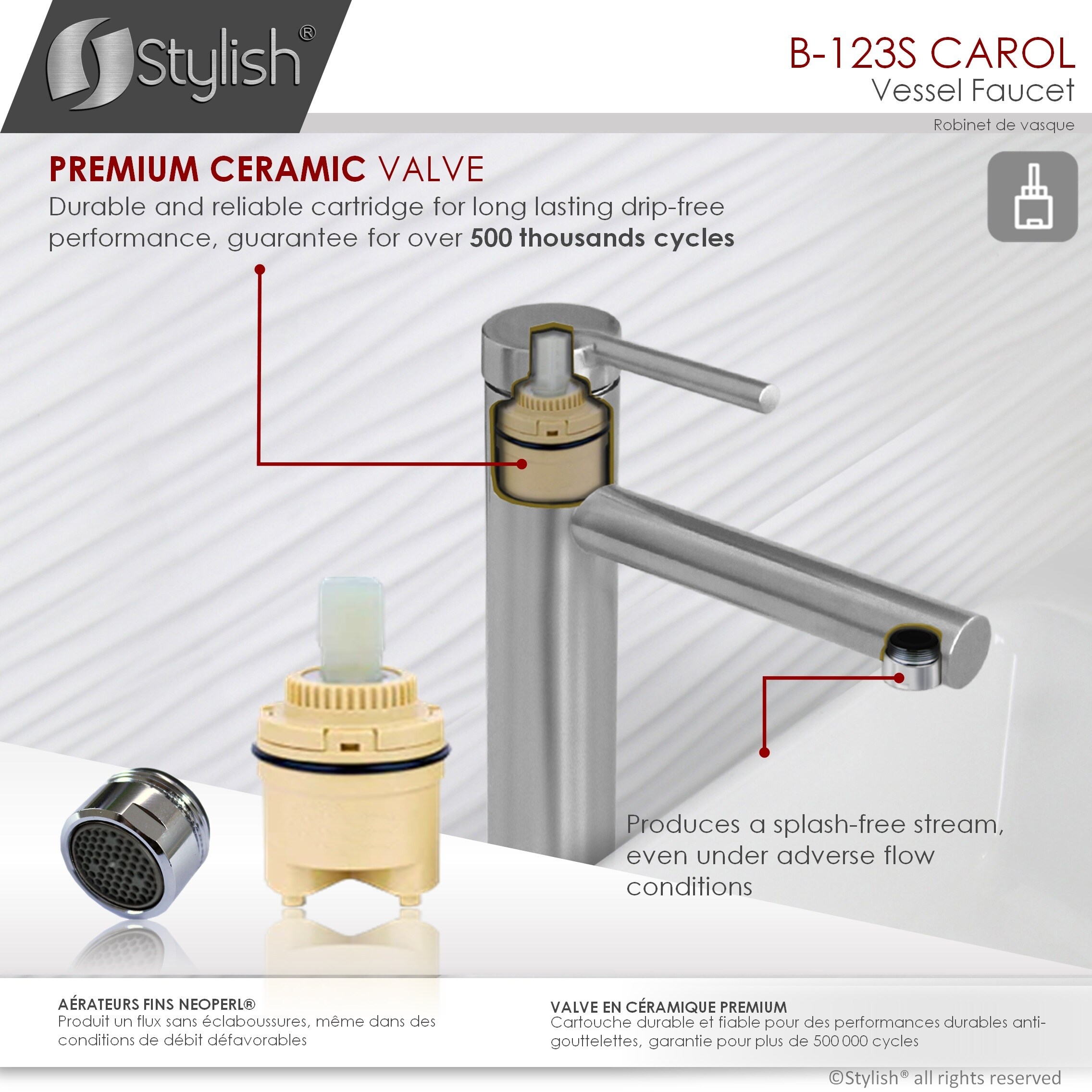 Stylish B-123S Lavatory-Faucets - View #6