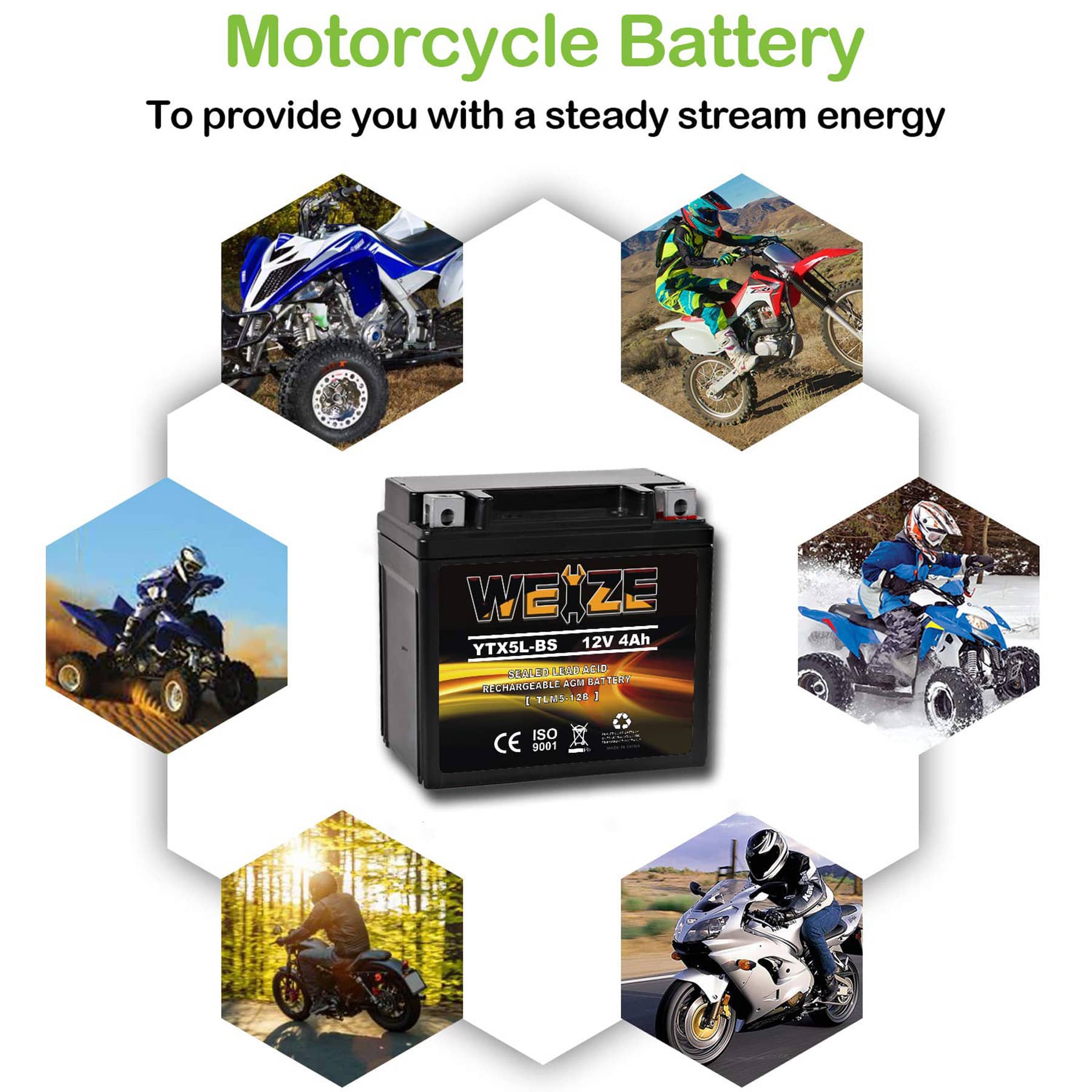 WEIZE YTX-5L-TP Power-Equipment-Batteries - View #7