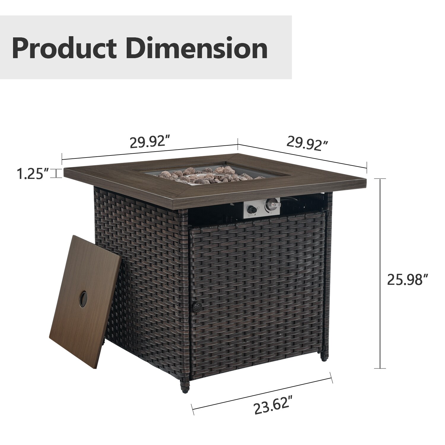 Rilyson FS098BW Outdoor-Gas-Firepits - View #3