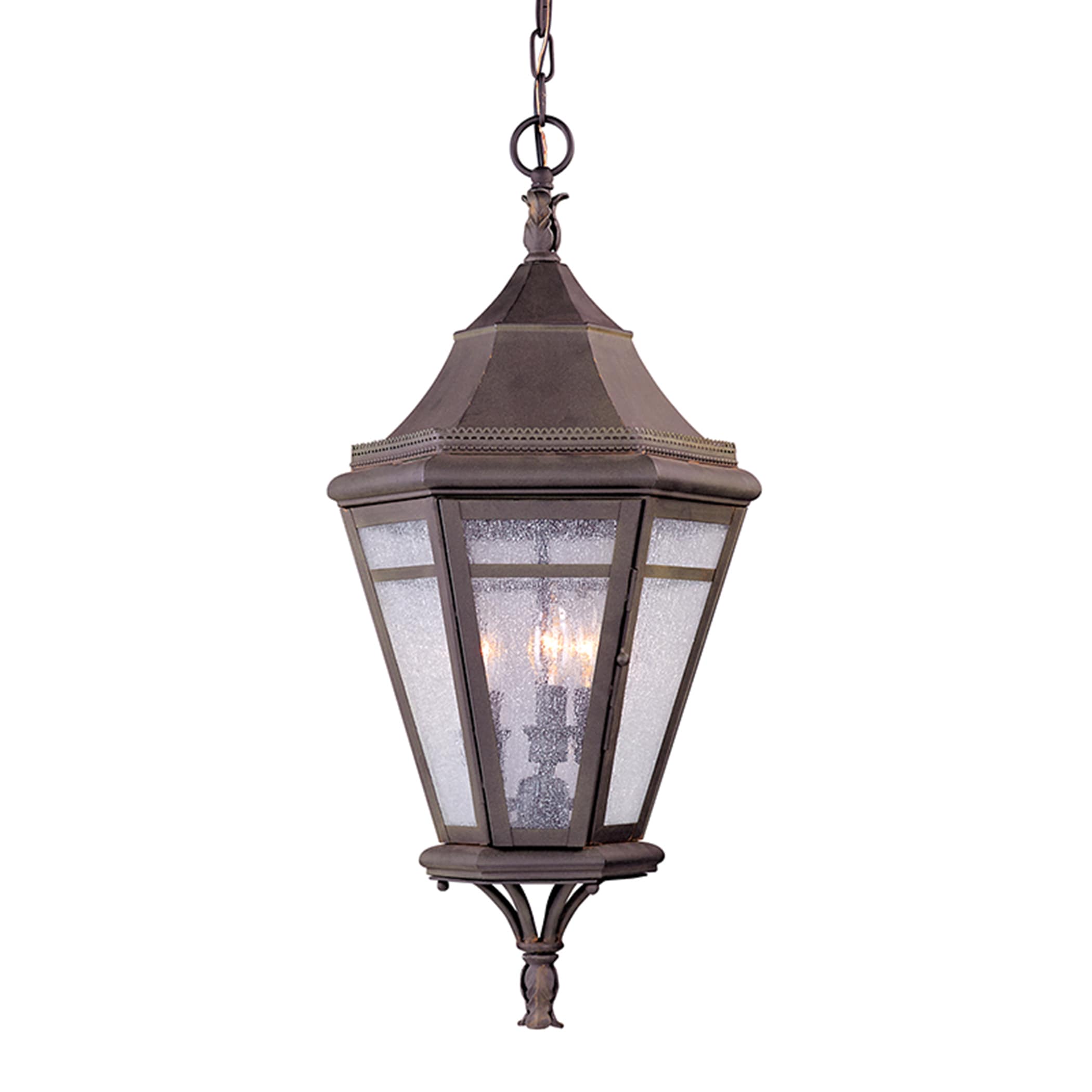 Troy Lighting F1276NR Morgan Hill 3-Light Natural Rust Transitional Geometric Hanging Pendant Light