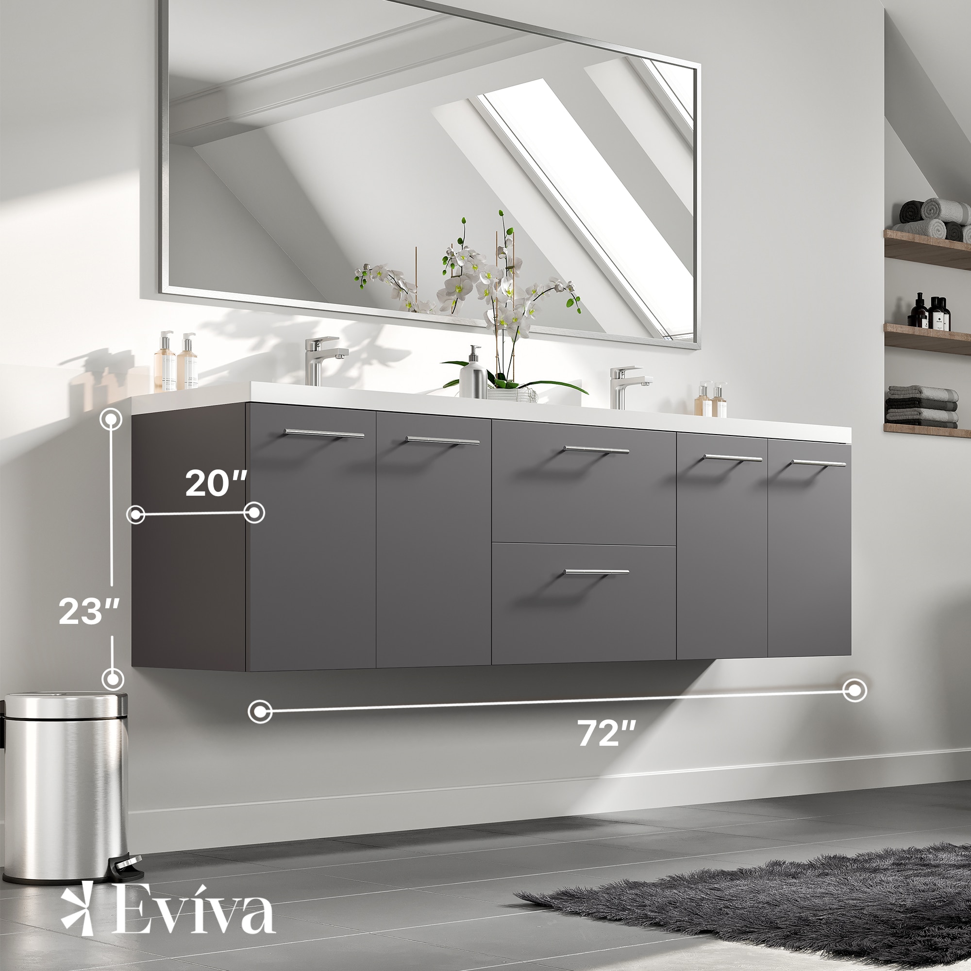 Eviva EVVN404-72GR Bath-Vanity-Combo - View #2