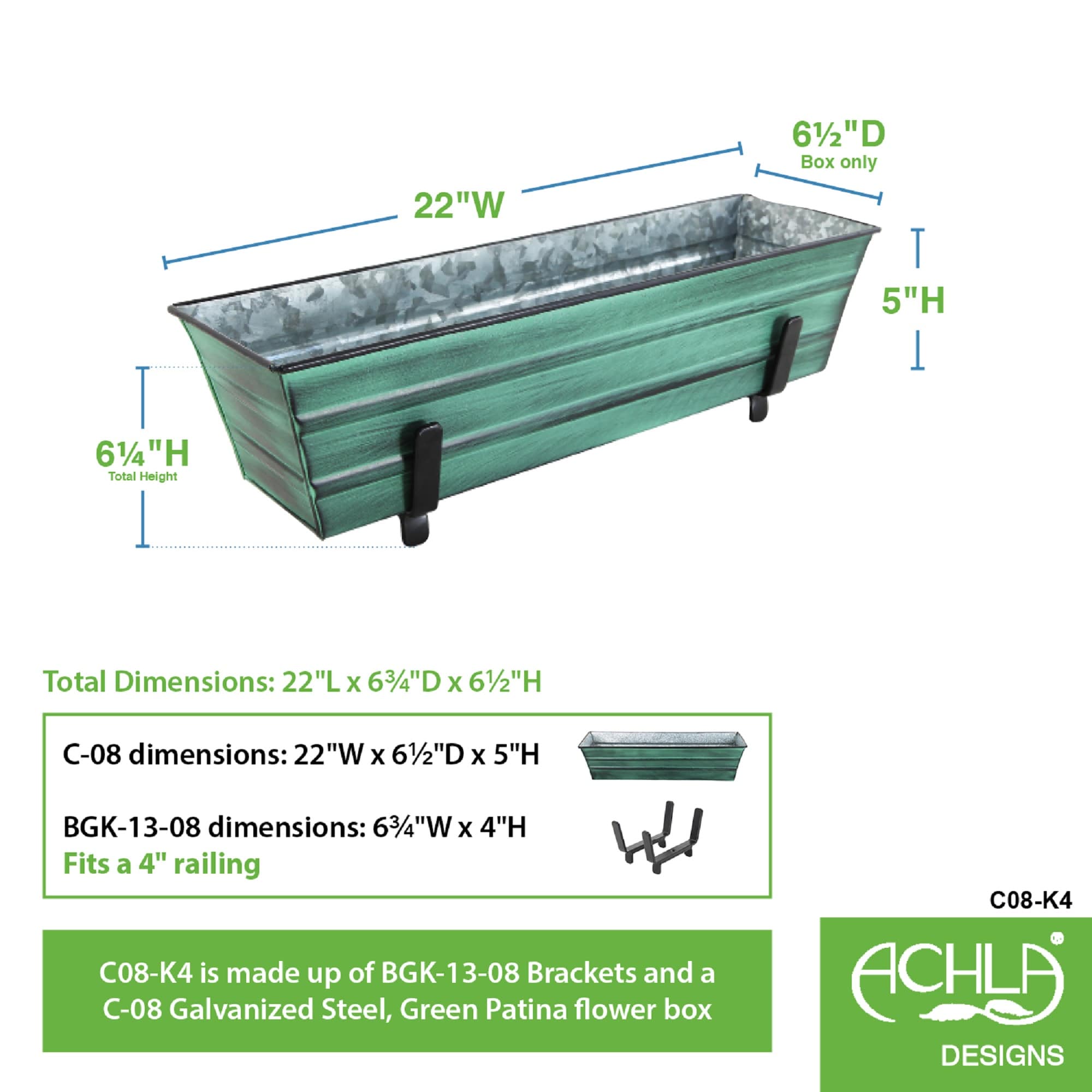 Minuteman International C08-K4 Planter-Window-Box - View #3