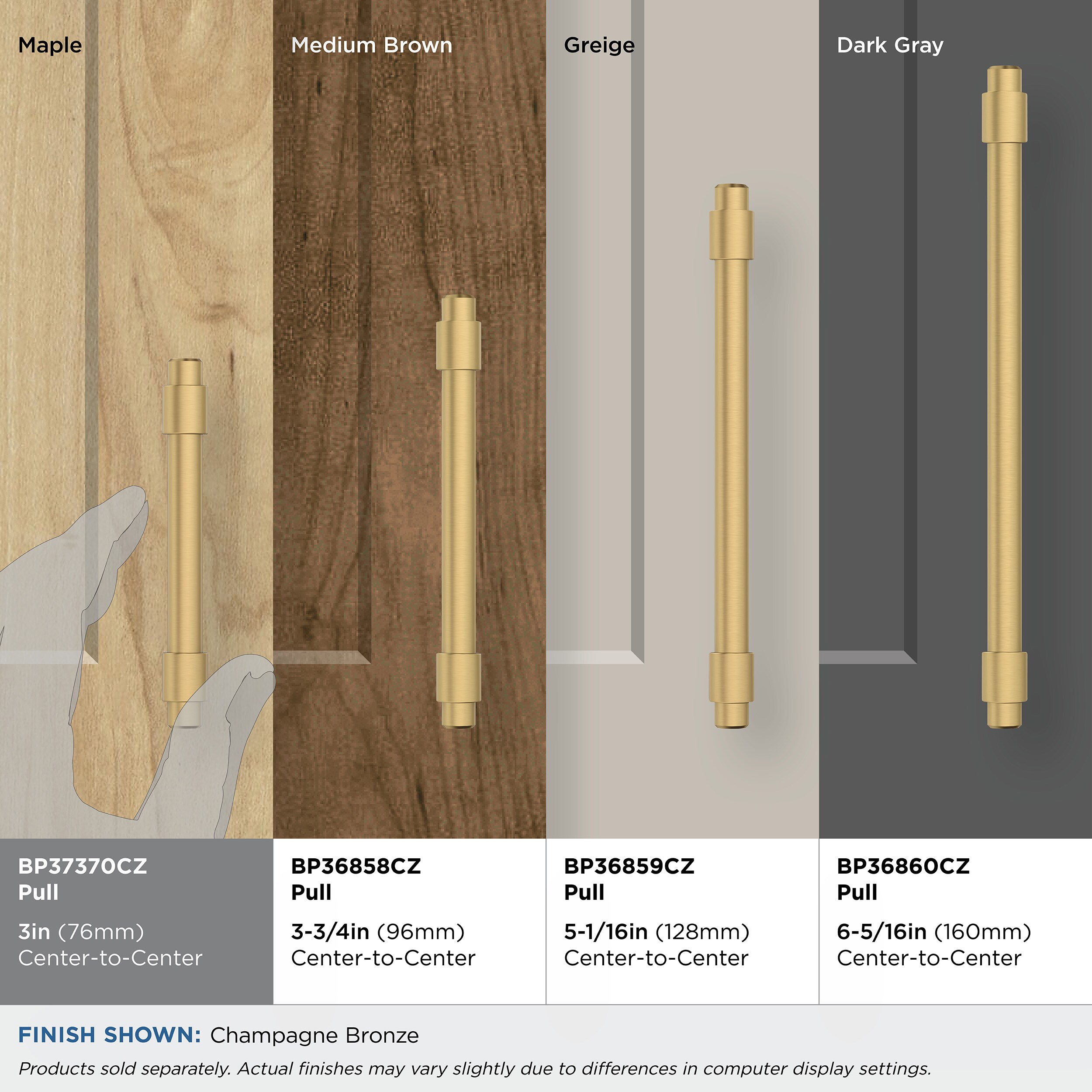 Amerock BP37370CZ Cabinet-Pulls - View #3
