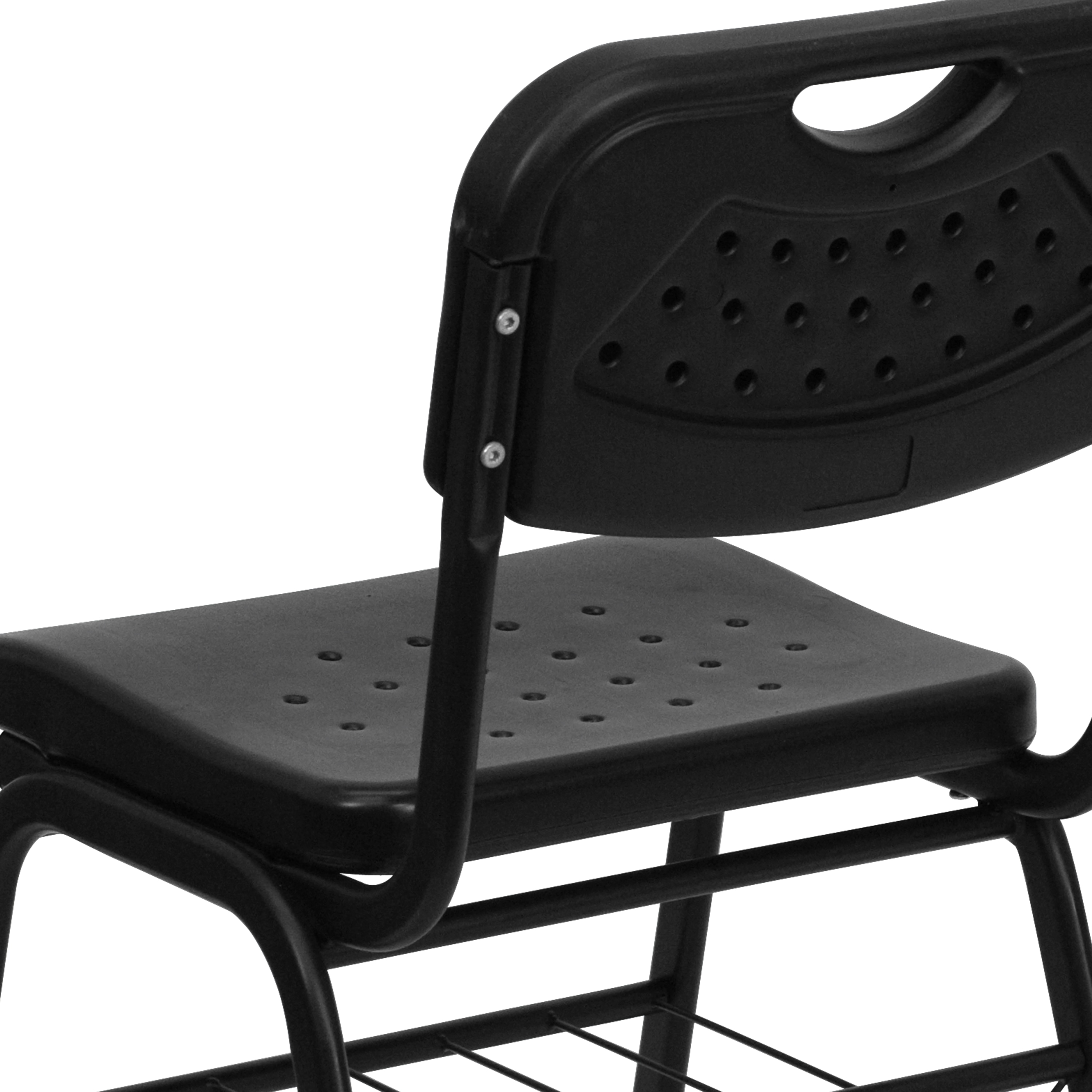 Flash Furniture Black Contemporary Plastic Desk Chair in the Office ...