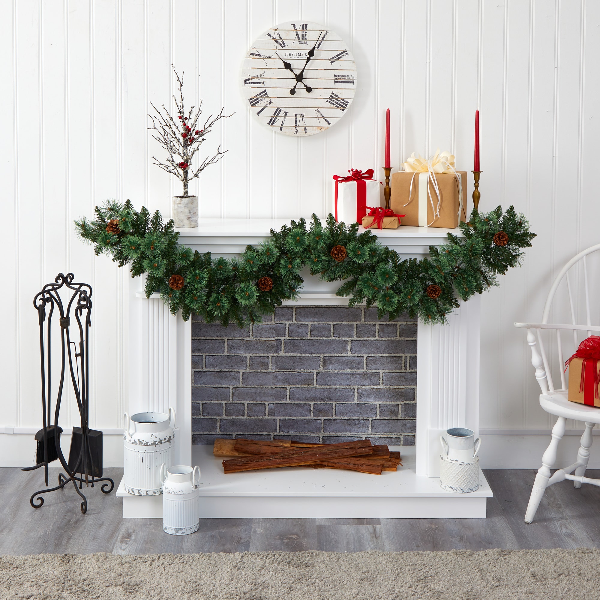 Nearly Natural W1101 Artificial-Christmas-Garland - View #6