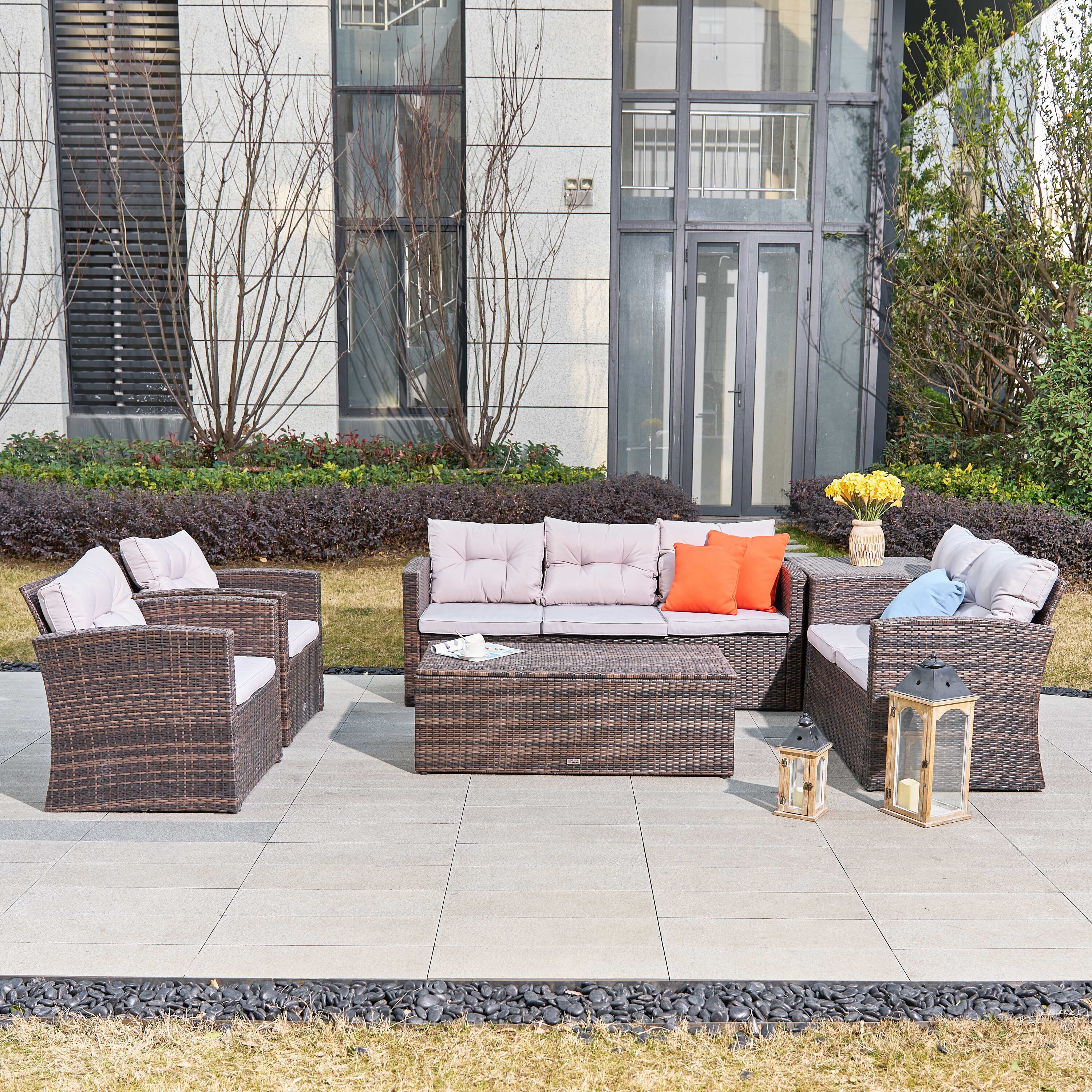Direct Wicker DWS-1503-BROWN Patio-Sofas-Daybeds - View #3