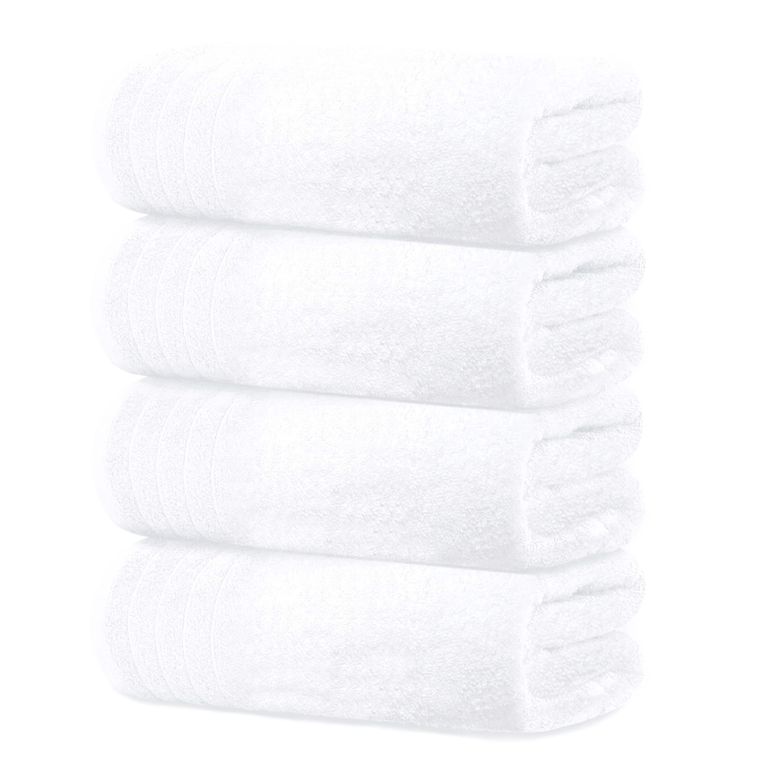 OMOMMD White 4 Pack Extra Large Quick Dry Super Soft Absorbent Bath Towels
