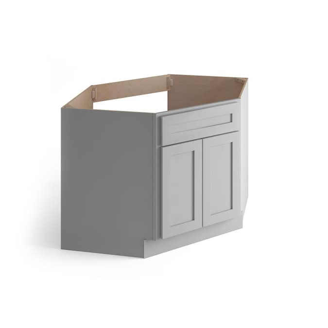 Valleywood Cabinetry 42 In W X 34 5 In H X 24 In D Proper Gray Birch Sink Base Ready To Assemble Cabinet In The Stock Kitchen Cabinets Department At Lowes Com