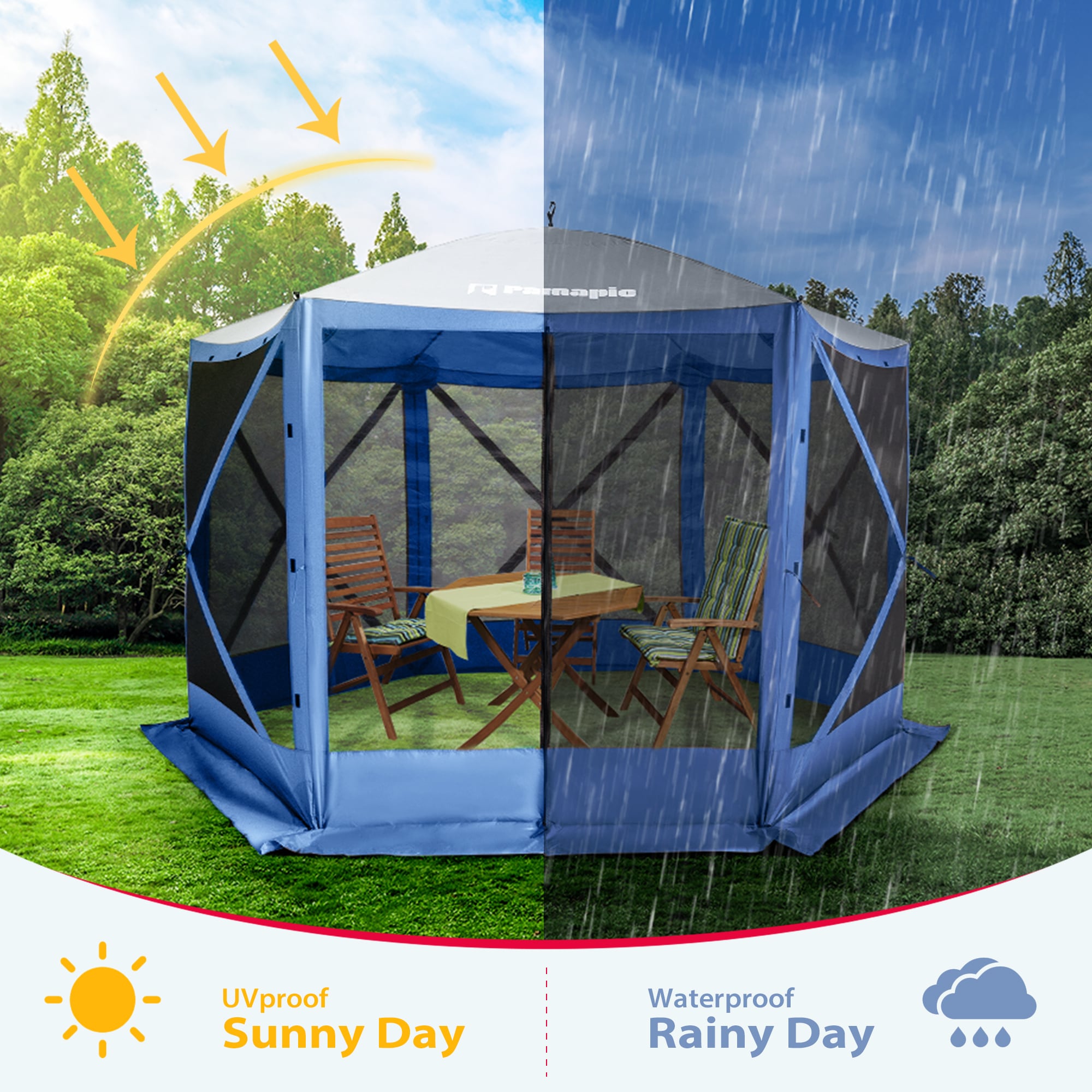 PamaPic ZP-BLB-WL1 Wood-Resin-Gazebos - View #6