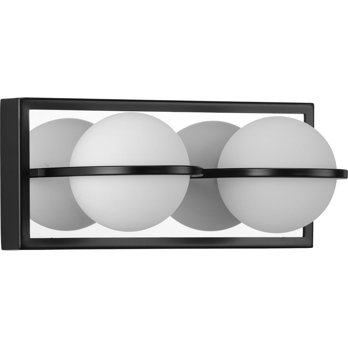 Progress Lighting P300311-031-30 Pearl LED 12.05-in 2 -Light Matte Black Integrated LED Modern/contemporary Vanity light
