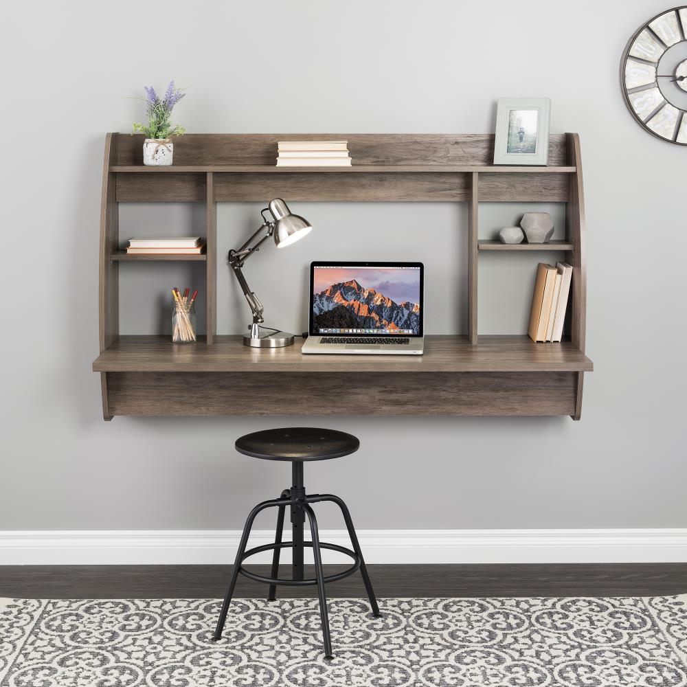 Prepac 56-in Gray Computer Desk, Laminate Finish, Transitional