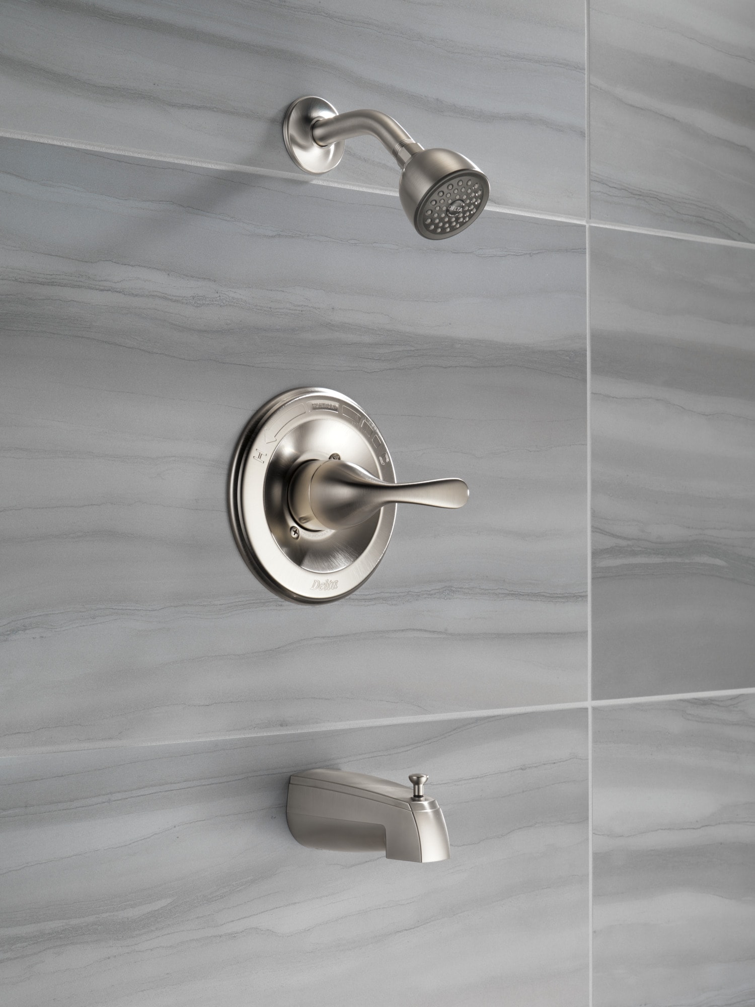 Contemporary Stainless Steel Single-Function Shower Faucet Set