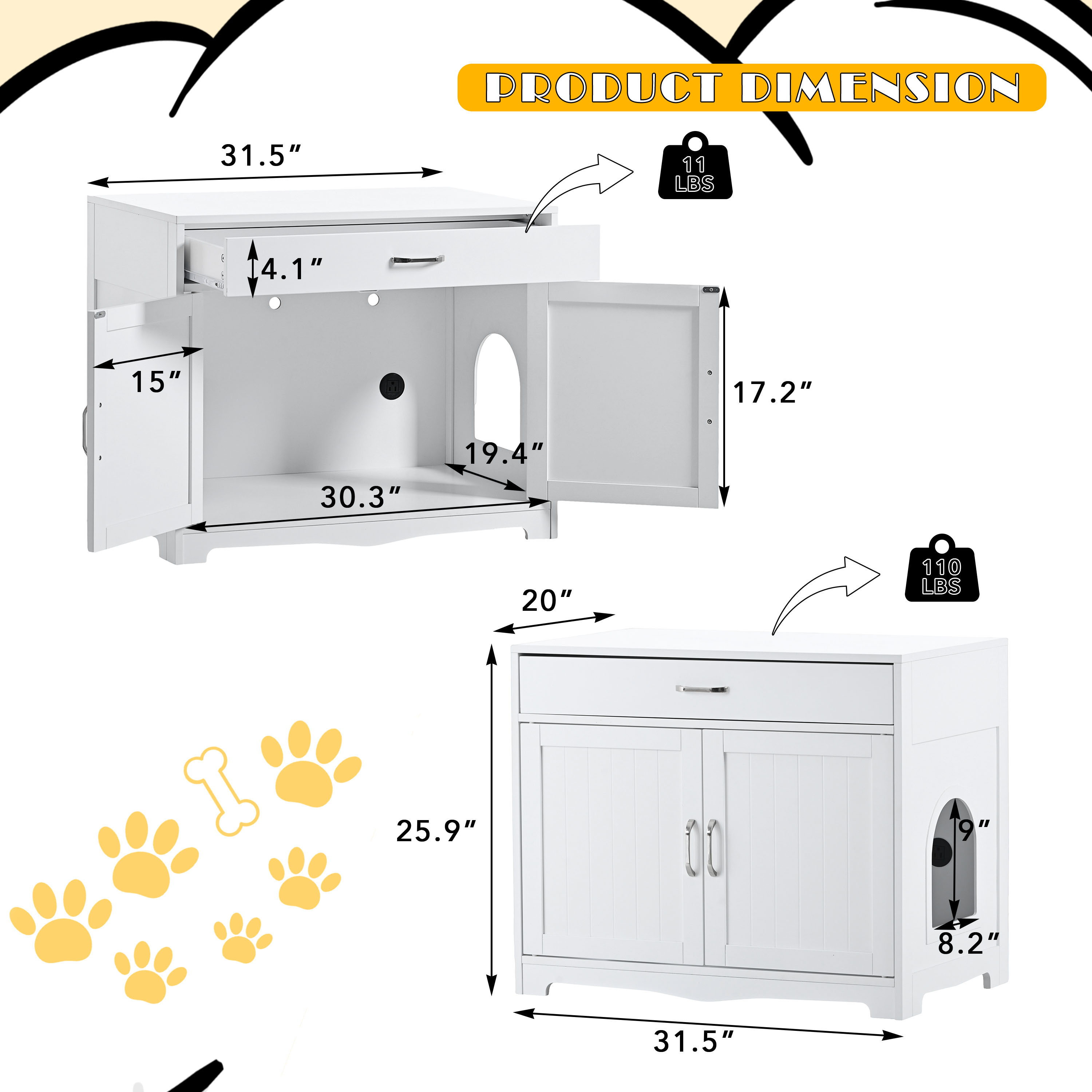 LIVIZA GIJ-LBE-001WH Litter-Boxes - View #4
