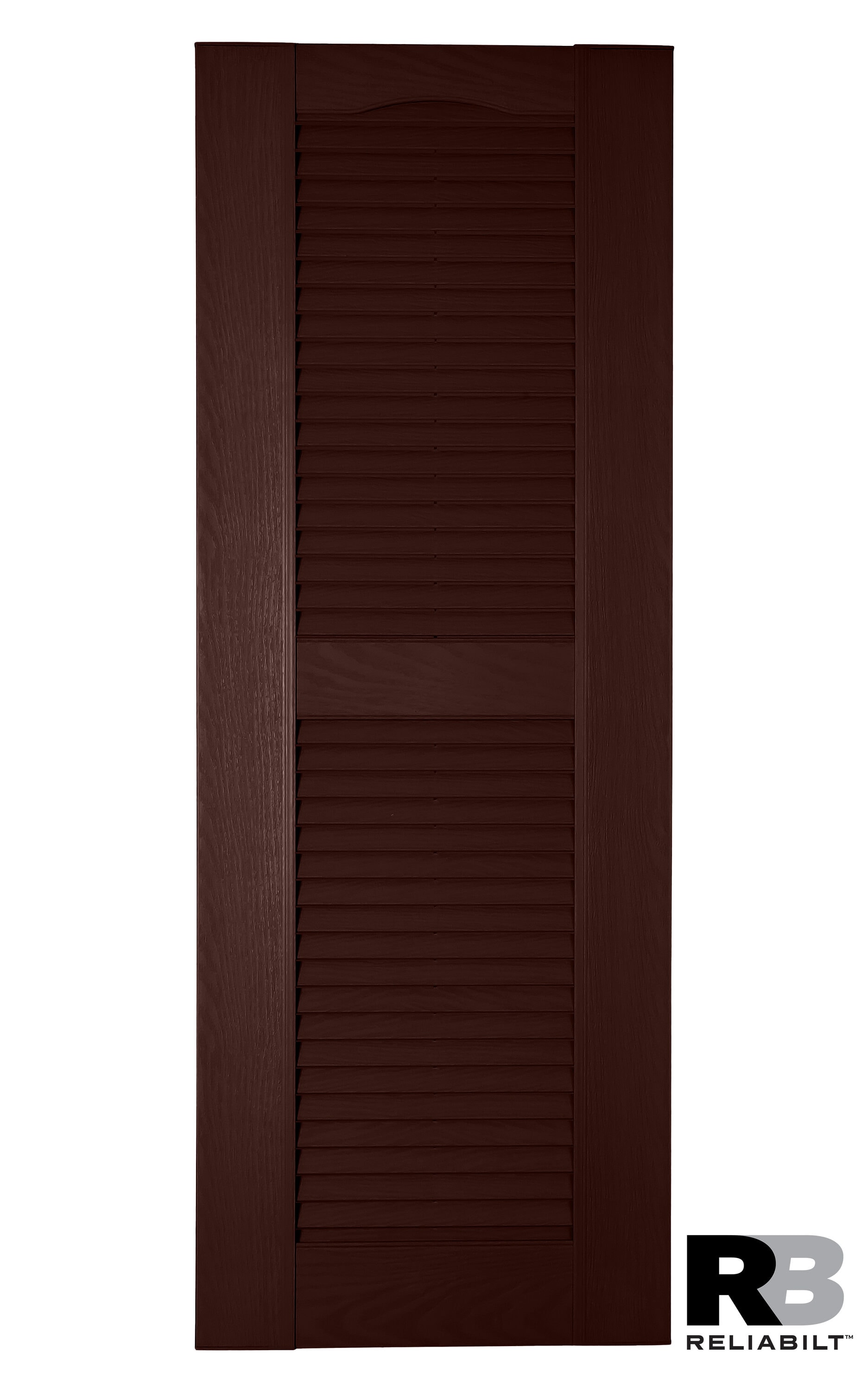 RELIABILT LVRCT1870260 17.75-in W x 70-in H Burgundy Louvered Polypropylene Exterior Shutters ( 2 -Pack )