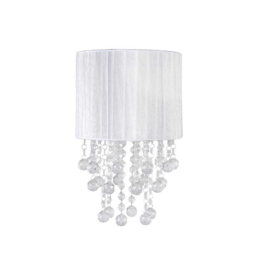 Fabric Ceiling Light shade Crystal Droplet Design Chandelier Voile Style New 